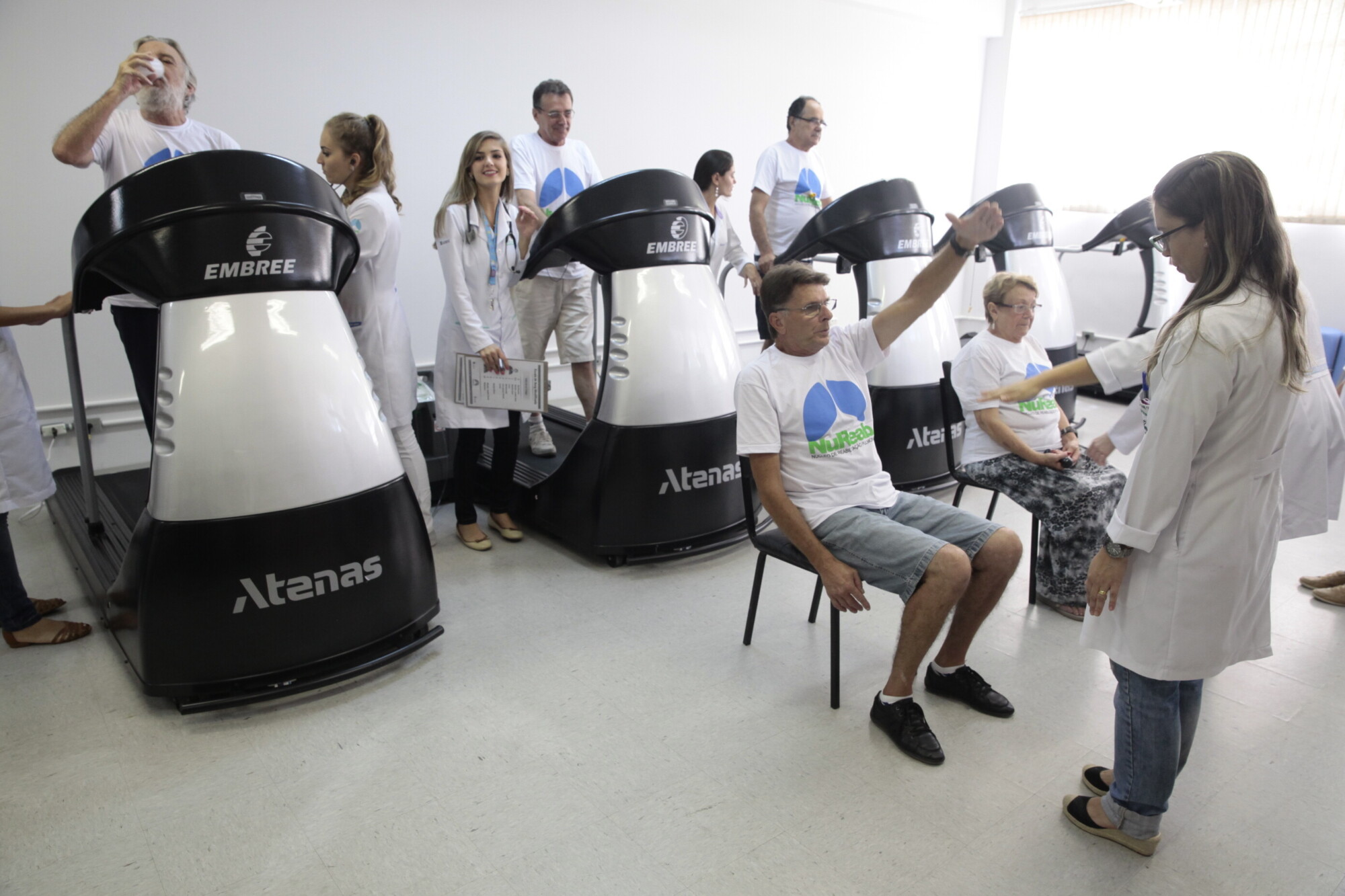 Laboratório de Fisioterapia Respiratória  da Udesc FOTO: Miriam Zomer/Agência AL