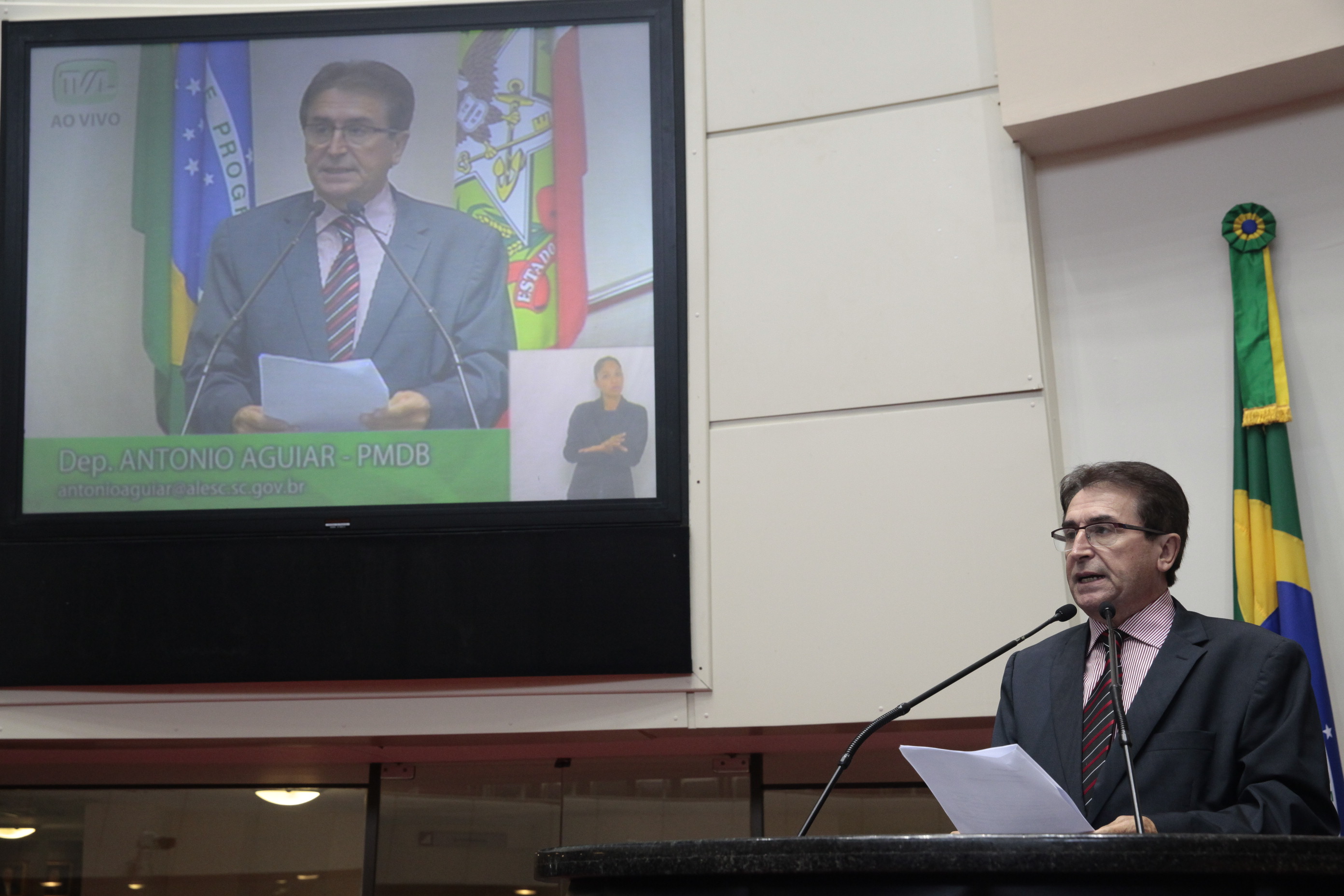 Sessão Ordinária - Plenário Osni Régis. 
Deputado Antonio Aguiar (PMDB) Foto: Eduardo Guedes de Oliveira / Agência AL