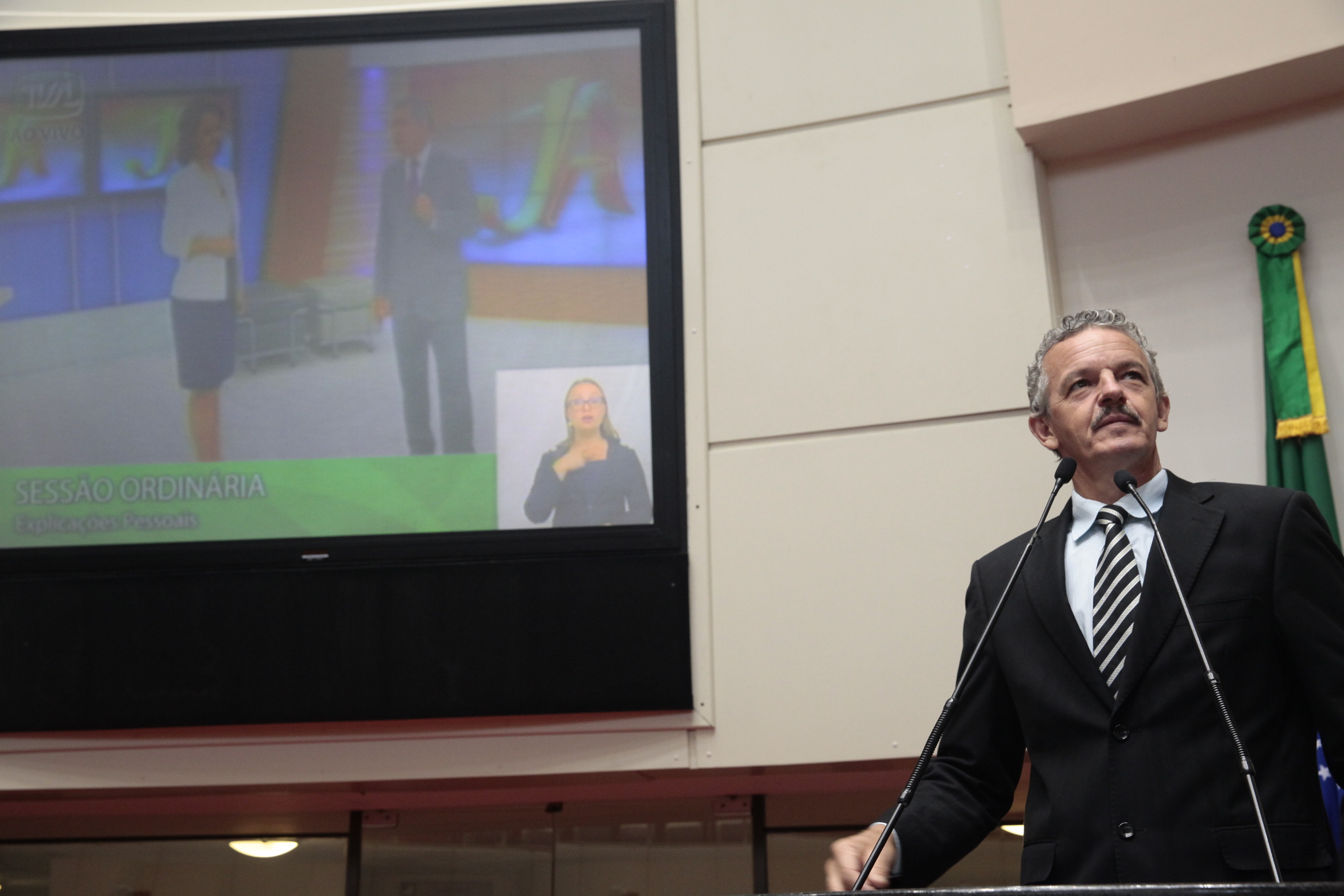 Sessão Ordinária - Plenário Osni Régis. Deputado Dirceu Dresch (PT)  Foto: Eduardo Guedes de Oliveira / Agência AL