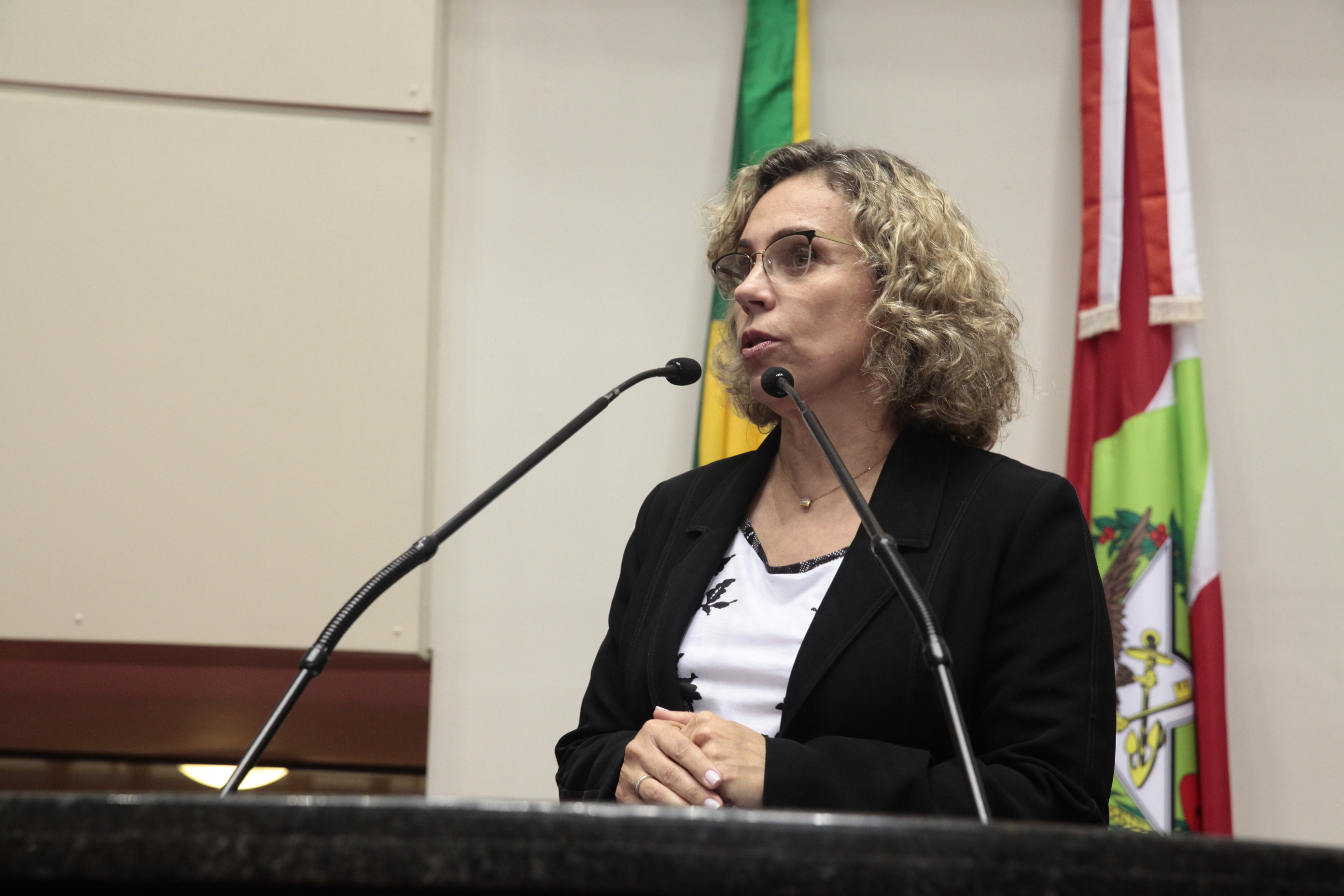 Sessão Ordinária - Plenário Osni Régis. Deputada Ana Paula Lima (PT)   Foto: Eduardo Guedes de Oliveira / Agência AL