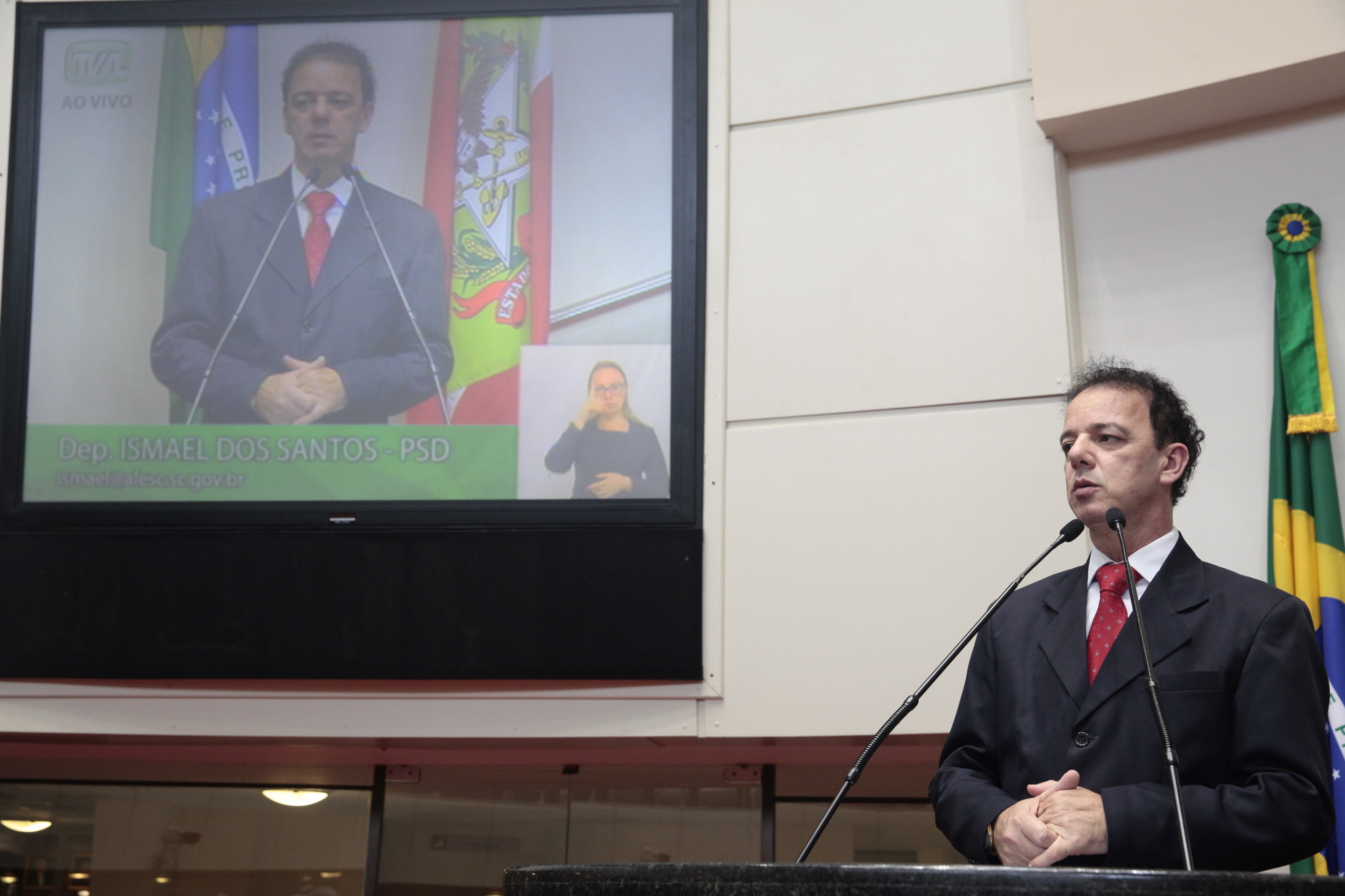Sessão Ordinária - Plenário Osni Régis. Deputado Ismael dos Santos (PSD) Foto: Eduardo Guedes de Oliveira / Agência AL