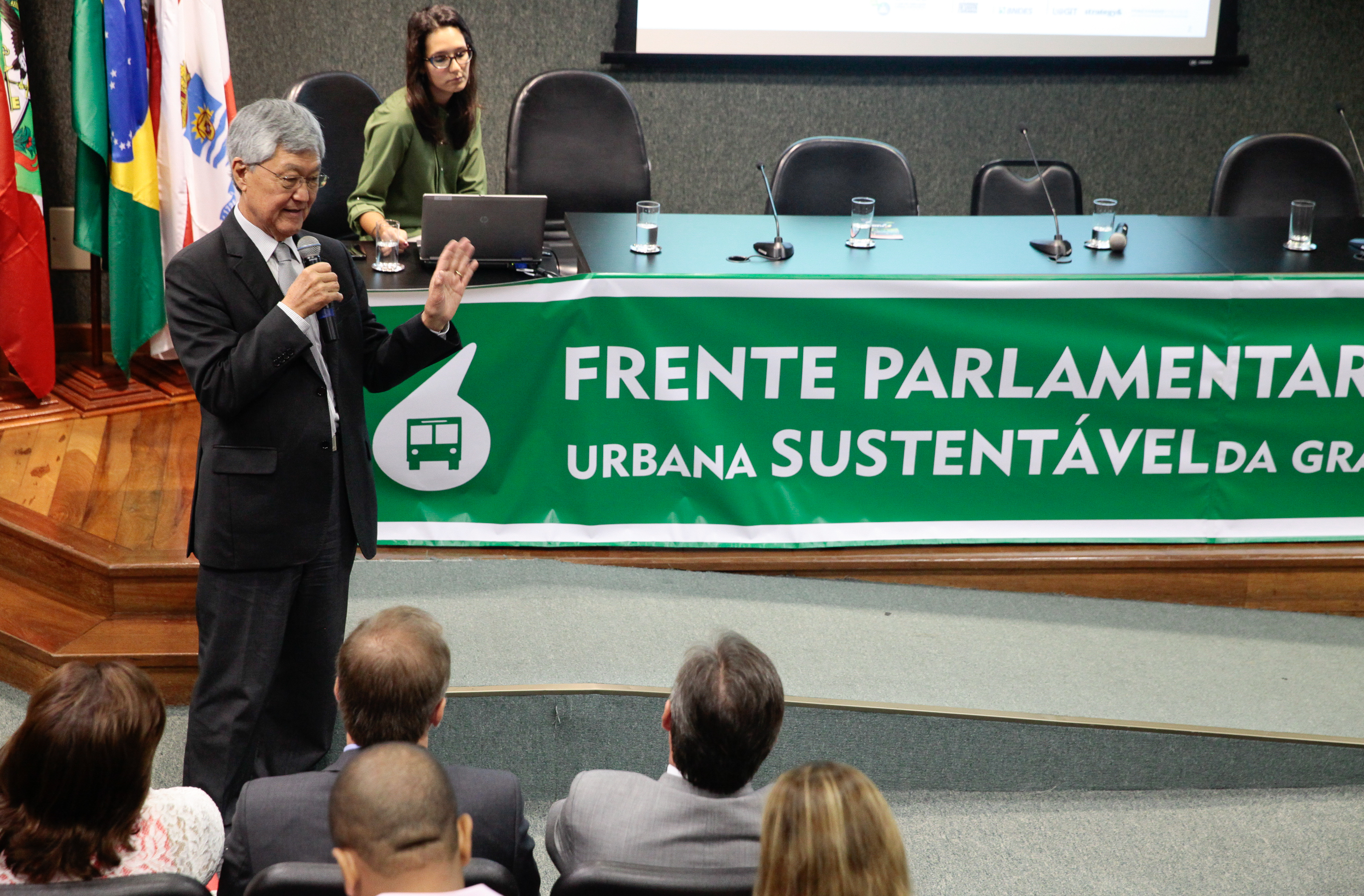 Ex-prefeito de Curitiba, Cássio Taniguchi. Lançamento da Frente Parlamentar da Mobilidade Sustentável da Grande Florianópolis. Foto: Miriam Zomer/Agência AL