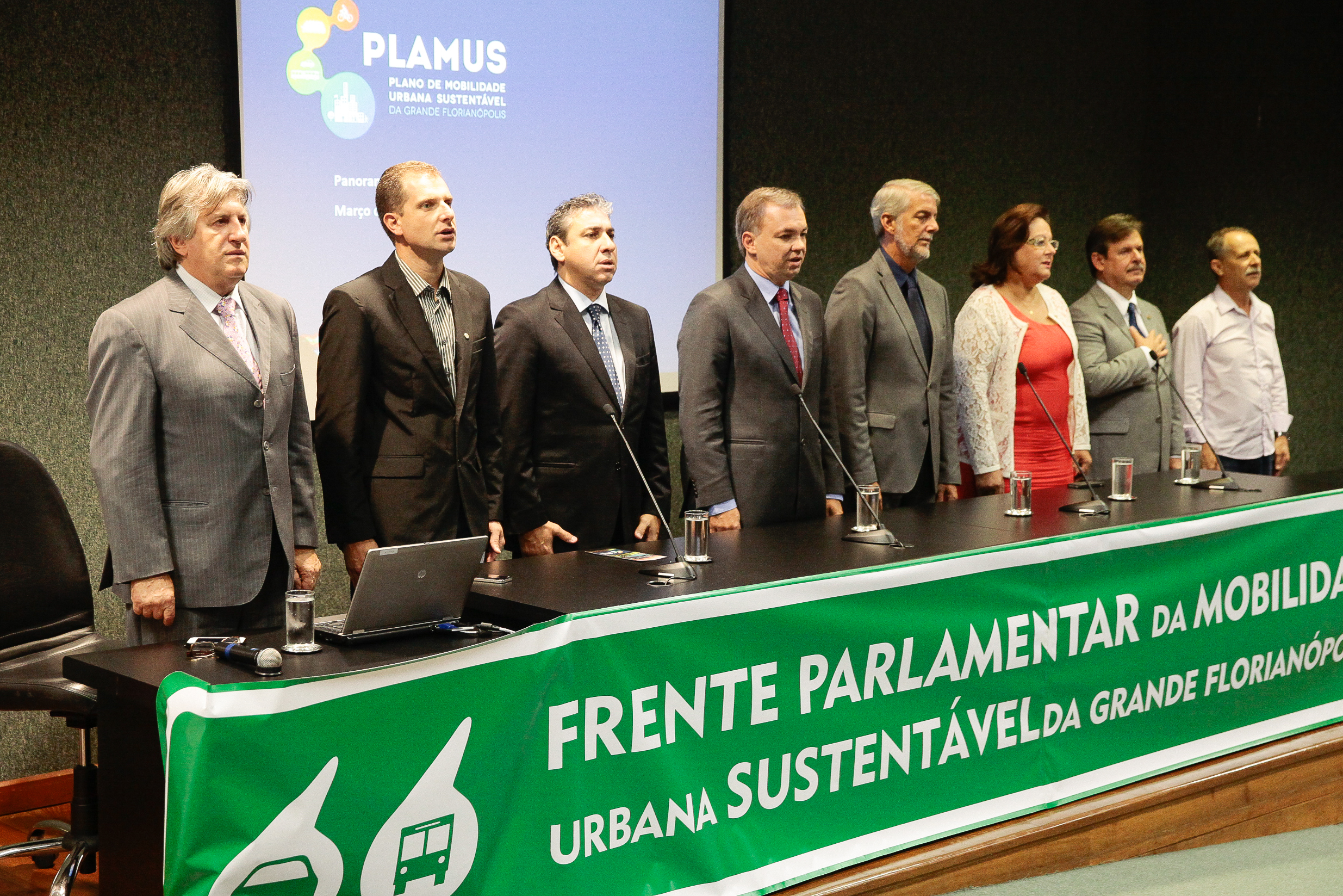 Lançamento da Frente Parlamentar da Mobilidade Sustentável da Grande Florianópolis. Foto: Miriam Zomer/Agência AL