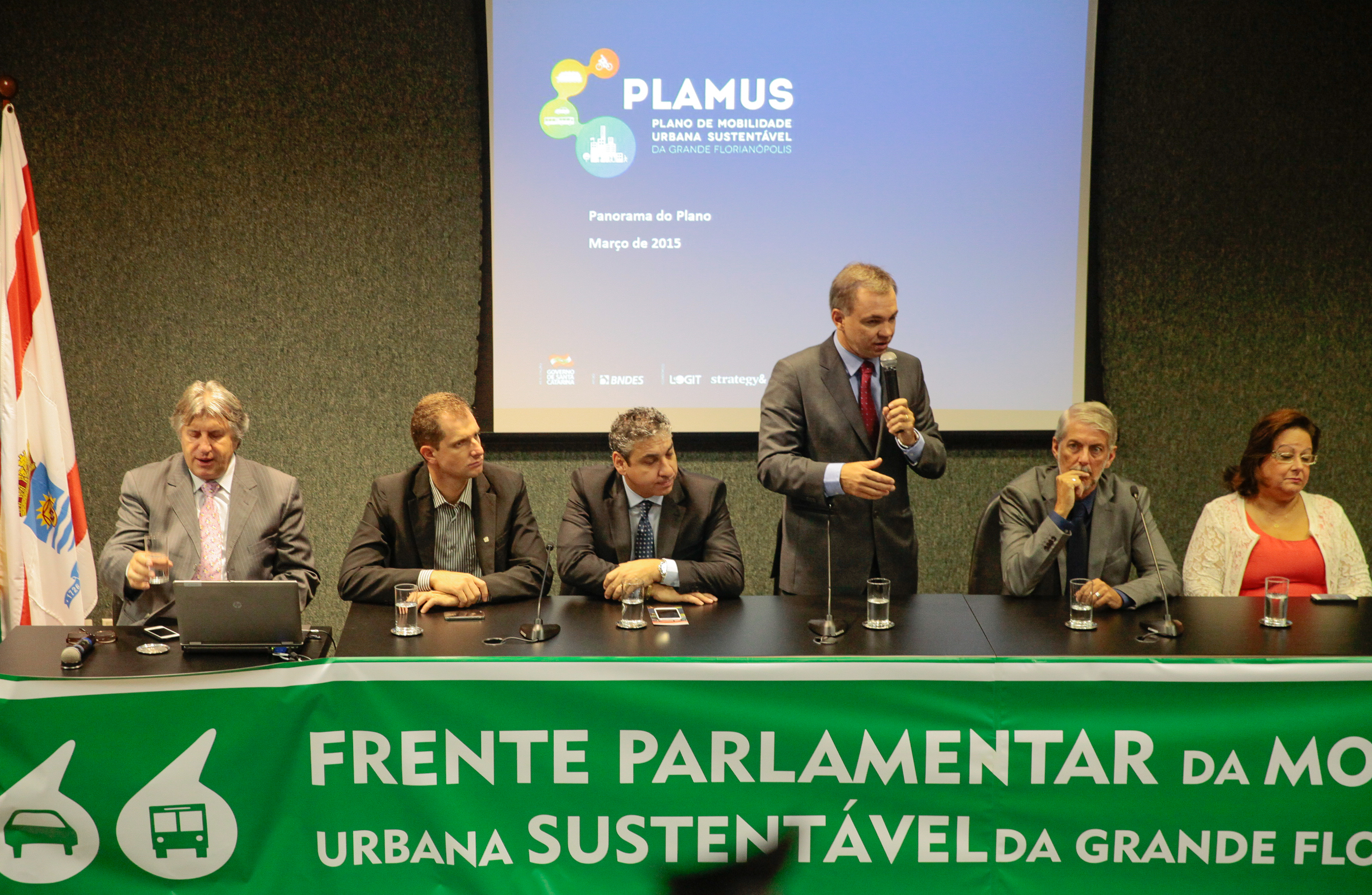 Lançamento da Frente Parlamentar da Mobilidade Sustentável da Grande Florianópolis. Foto: Miriam Zomer/Agência AL
