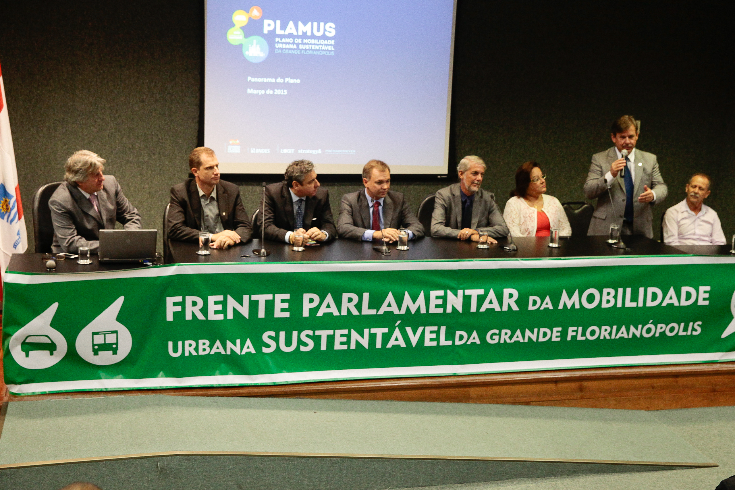 Lançamento da Frente Parlamentar da Mobilidade Sustentável da Grande Florianópolis. Foto: Miriam Zomer/Agência AL