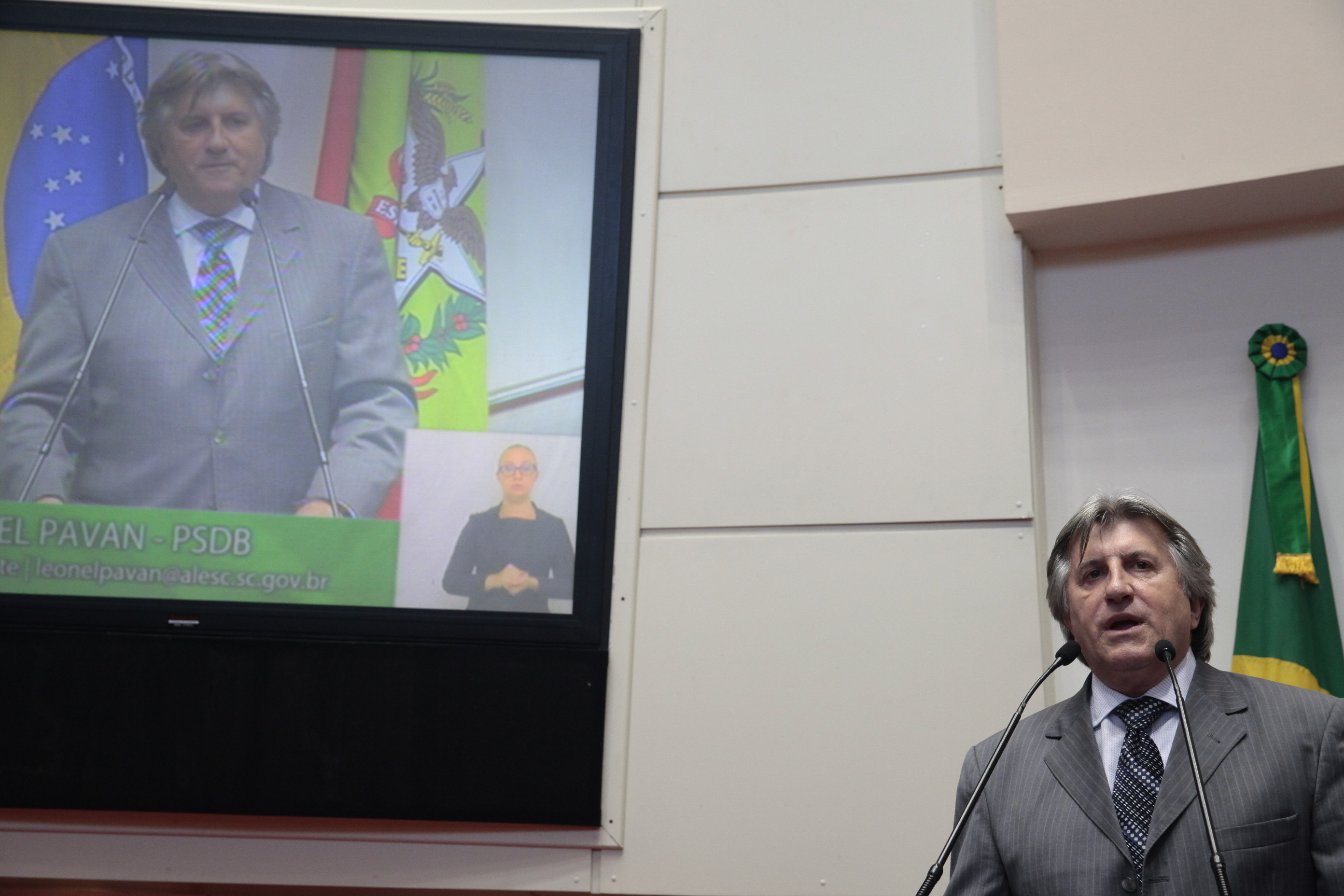 Deputado Leonel Pavan (PSDB) Sessão Ordinária - Plenário Osni Régis. Foto: Eduardo Guedes de Oliveira / Agência AL