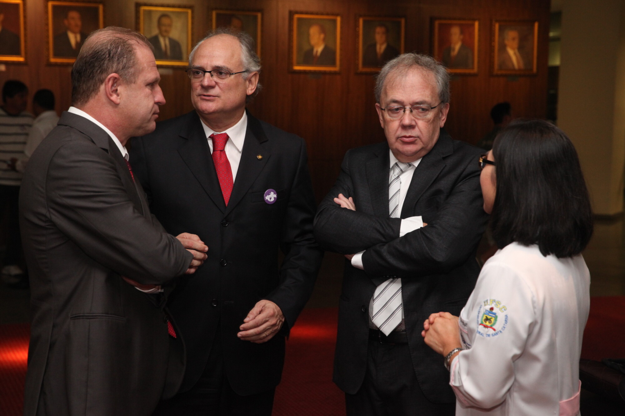 Deputados Gelson Merisio, Dr. Vicente e Fernando Coruja FOTO: Fábio Queiroz/Agência AL