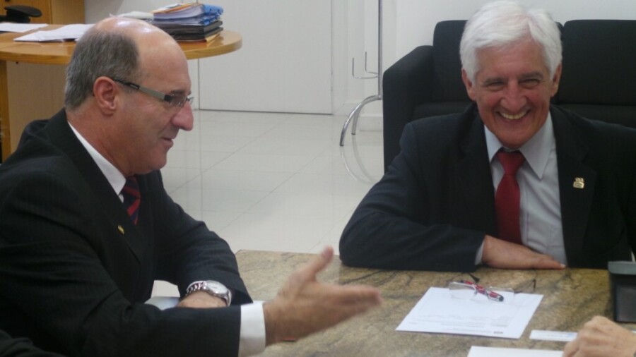 Deputado Zé Milton e o secretário da Casa Civil, Nelson Serpa
