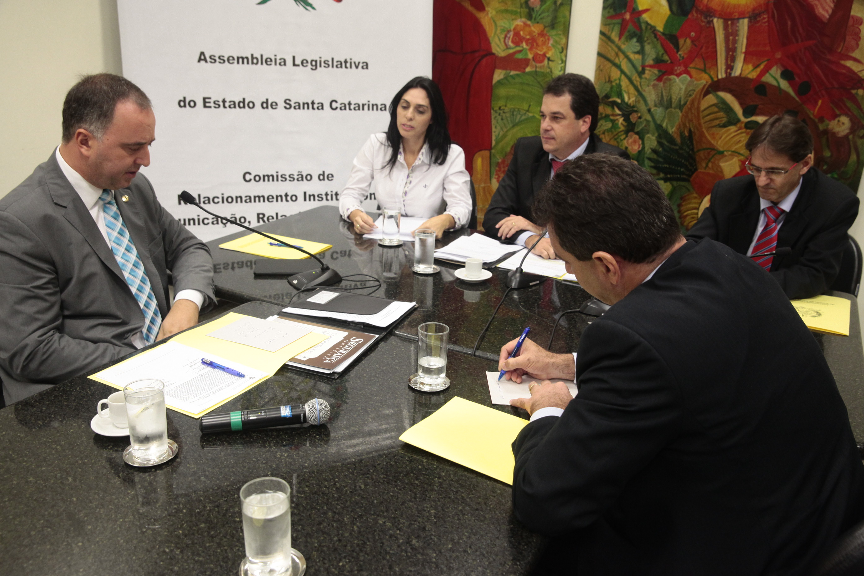 Reunião Ordinária da Comissão de Relacionamento Institucional, Comunicação, Relações Internacionais e do Mercosul. Foto: Eduardo Guedes de Oliveira / Agência AL