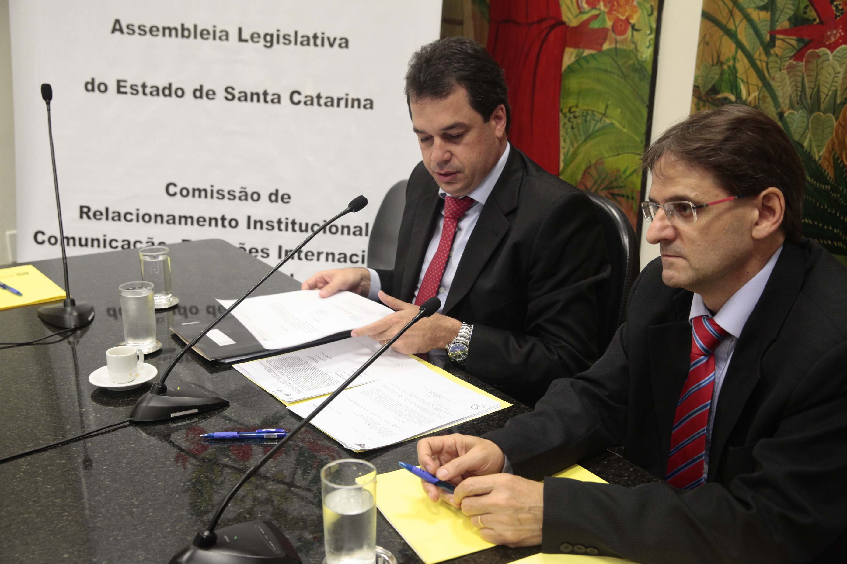 Reunião Ordinária da Comissão de Relacionamento Institucional, Comunicação, Relações Internacionais e do Mercosul. Foto: Eduardo Guedes de Oliveira / Agência AL