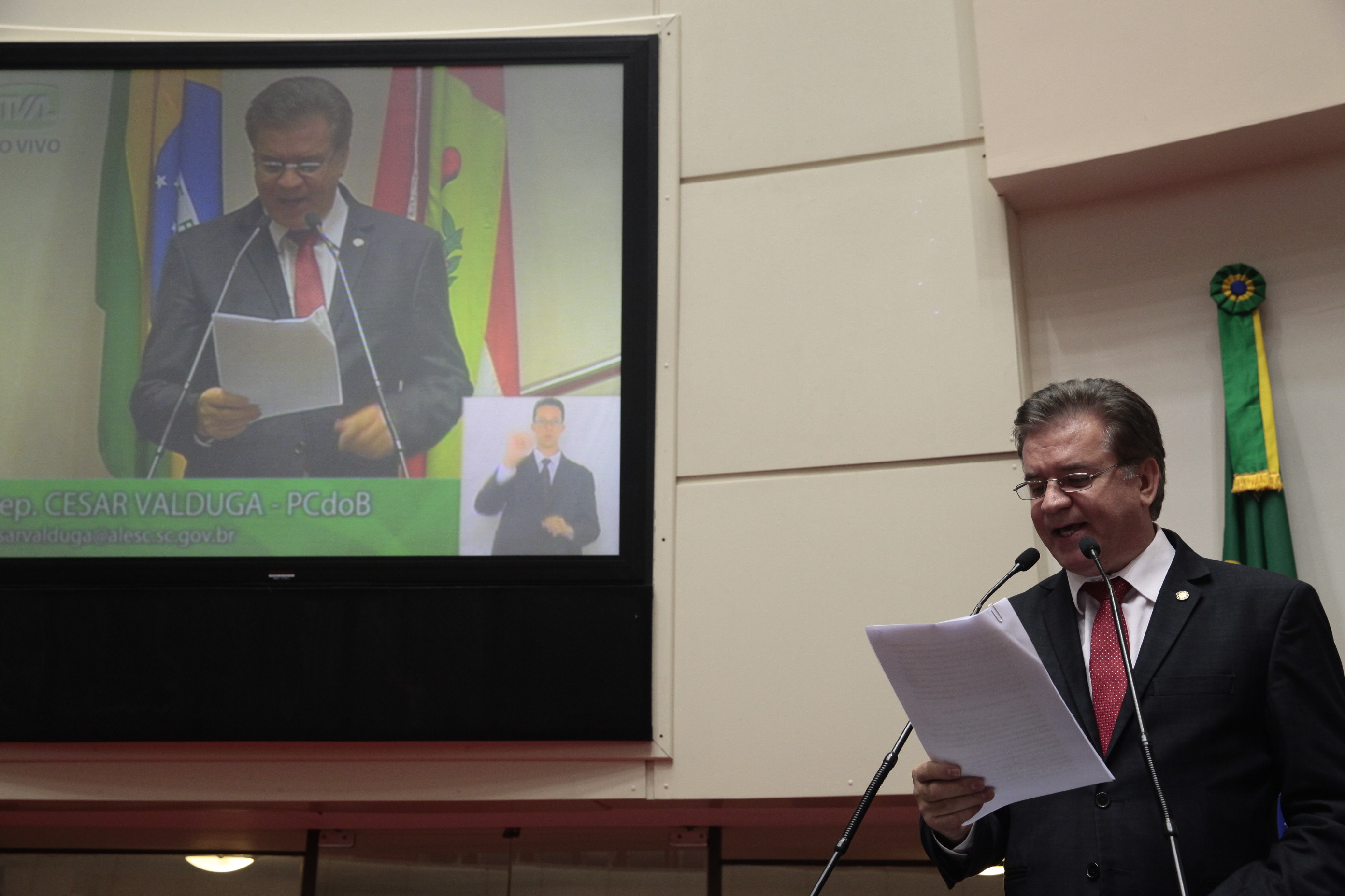 Sessão Ordinária -  - Plenário Osni Régis_Dp Cesar Valduga _Foto Eduardo Guedes de OliveiraAgência AL
