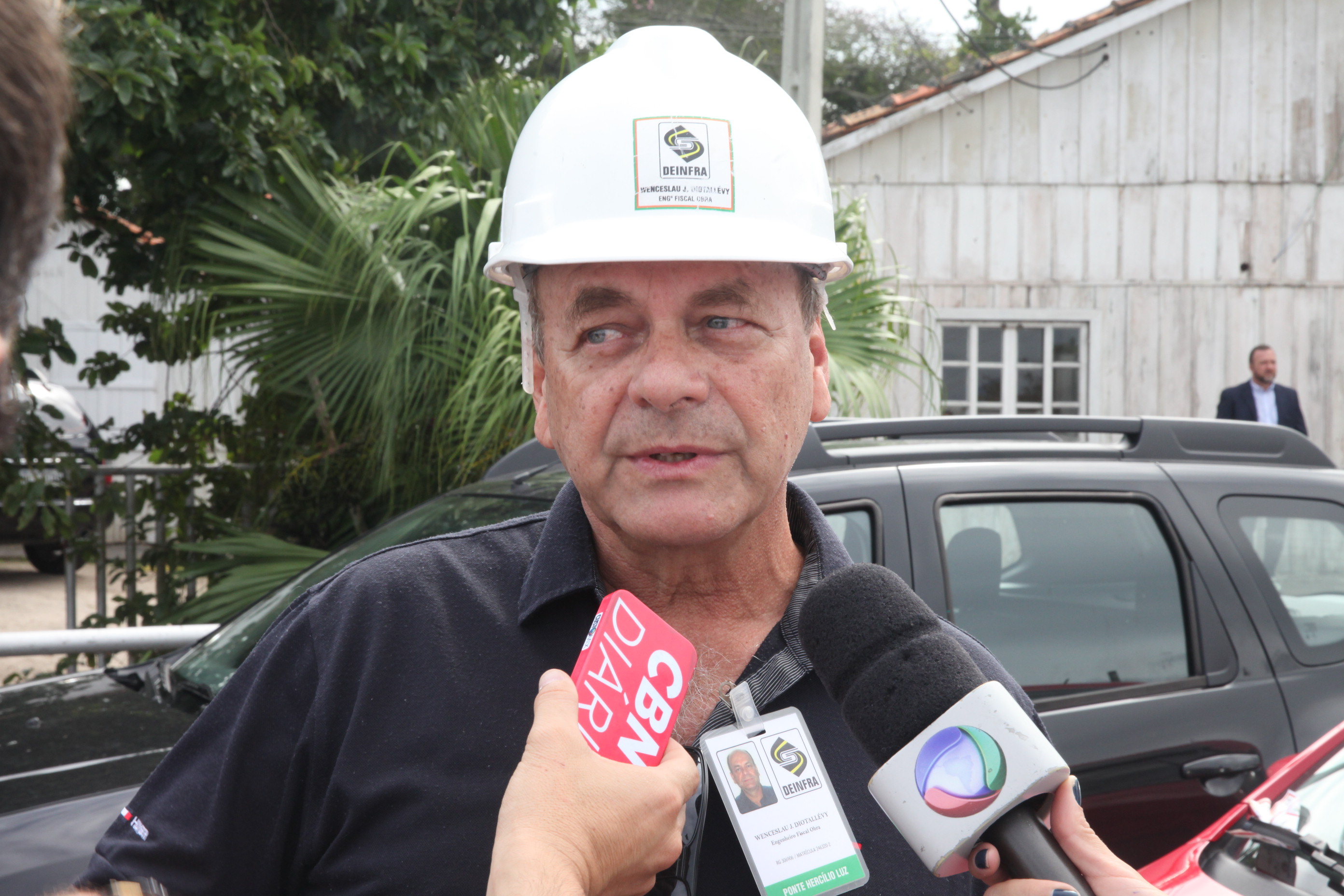 Wenceslau Diotallévy - engenheiro fiscal de obras.  Comissão de Transporte, presidida pelo deputado João Amin (PP), promove vistoria na Ponte Hercílio Luz. Foto: Fábio Queiroz / Agência AL