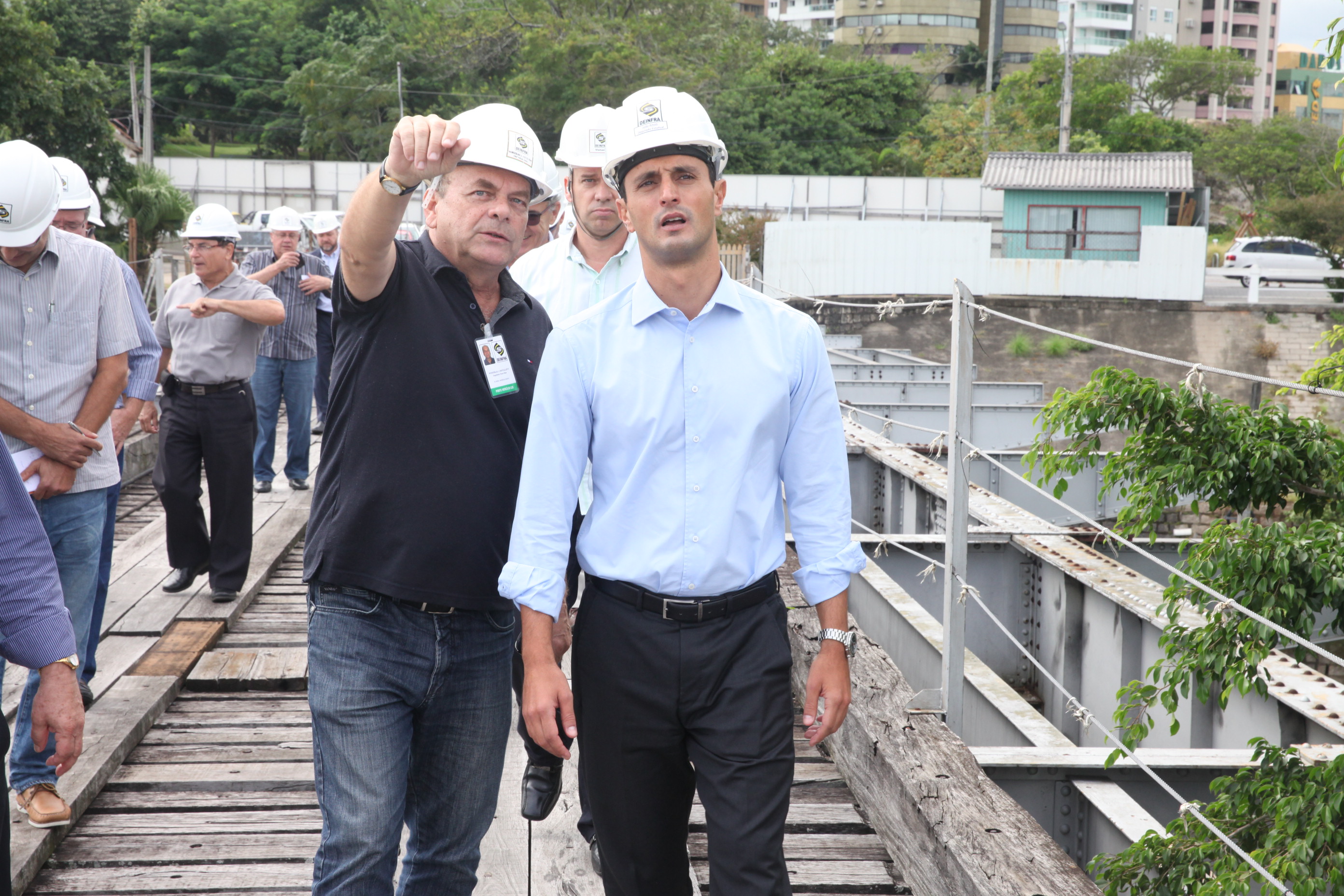 Comissão de Transporte, presidida pelo deputado João Amin (PP), promove vistoria na Ponte Hercílio Luz. Foto: Fábio Queiroz / Agência AL