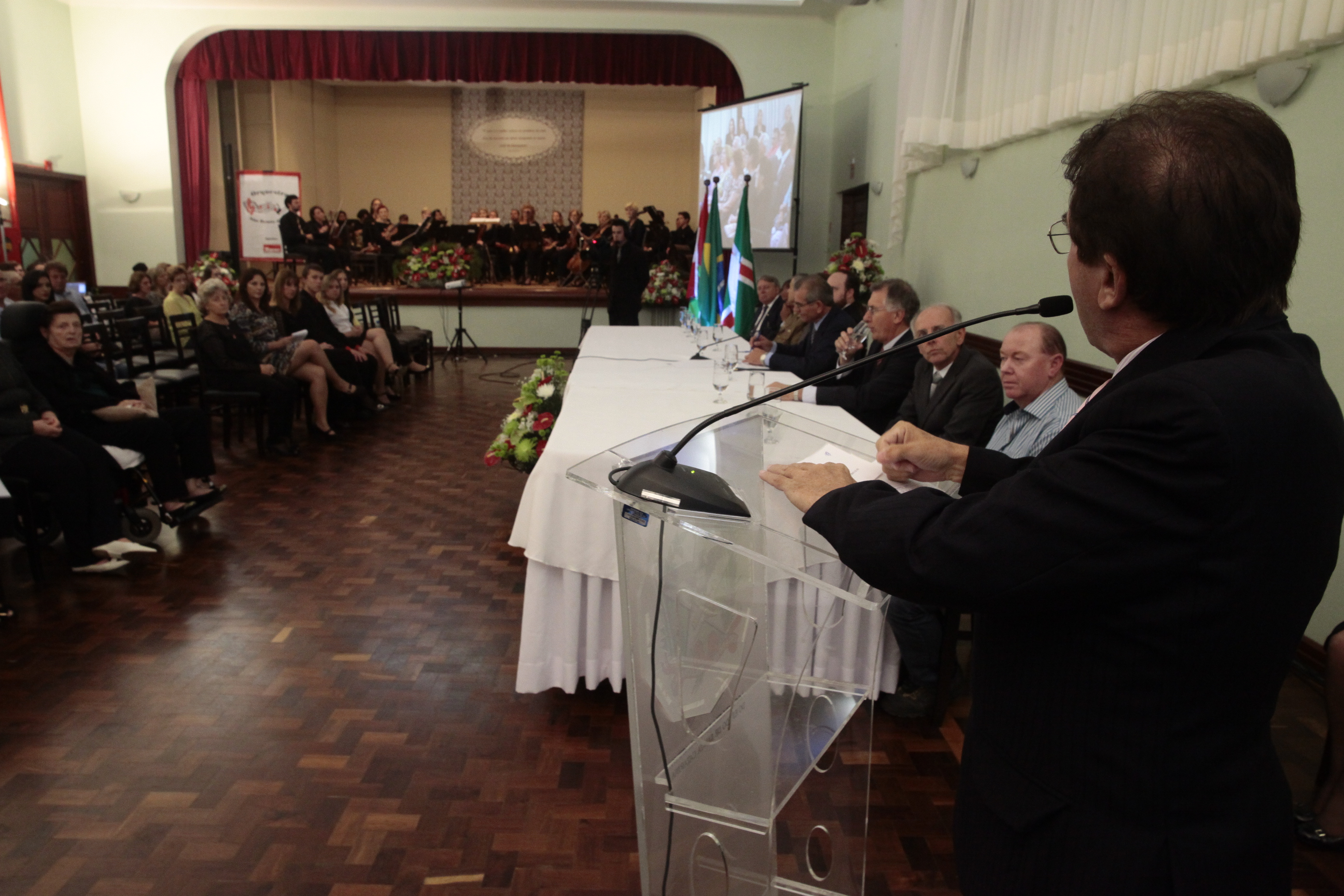 Sessão Solene em homenagem à Orquestra  São Bento do Sul pela passagem de seus 60 anos de fundação. Foto: Miriam Zomer/Agência AL