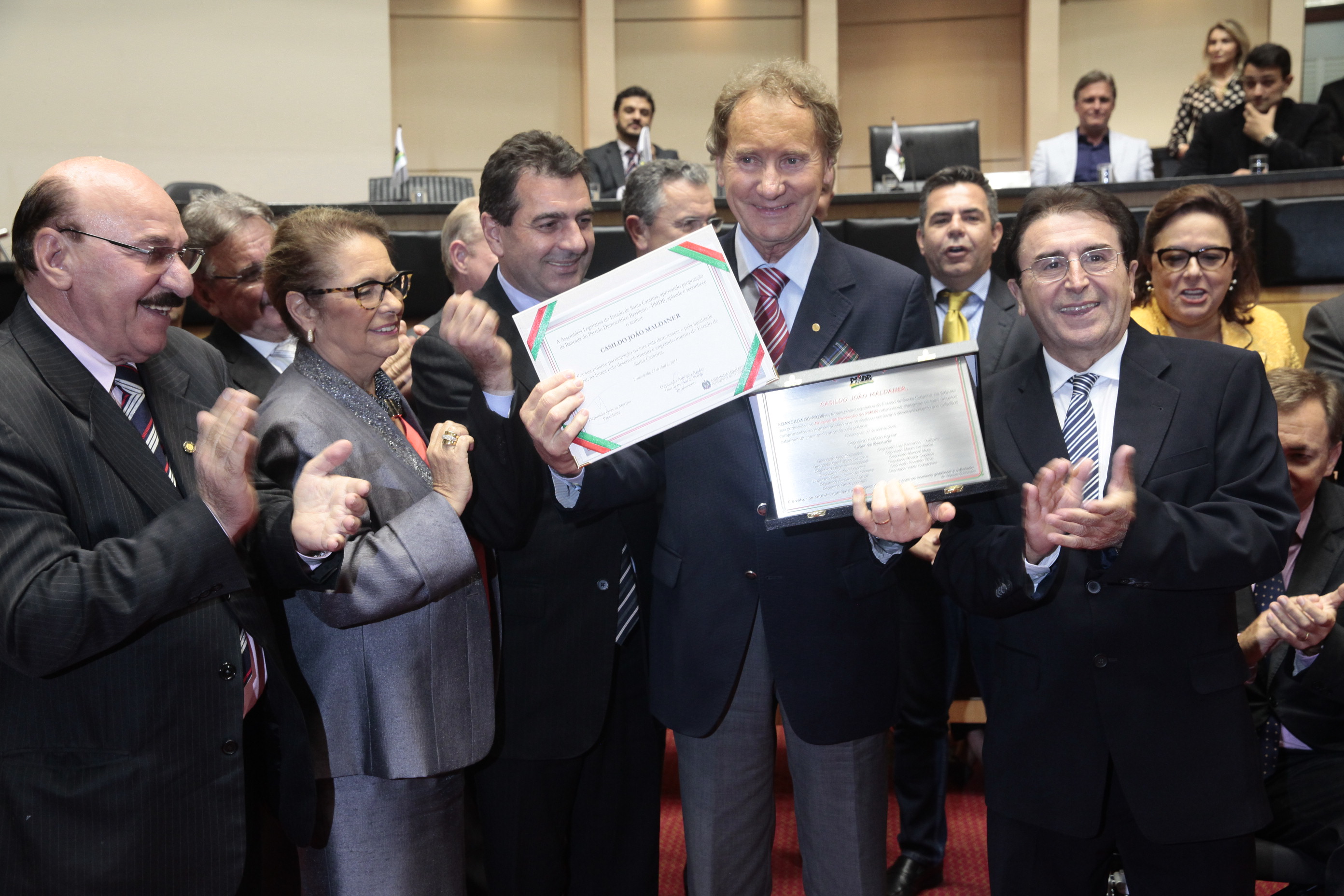 Sessão Especial em homenagem aos 49 anos de fundação do Partido do Movimento Democrático Brasileiro - PMDB. Foto: Eduardo Guedes de Oliveira/Agência AL