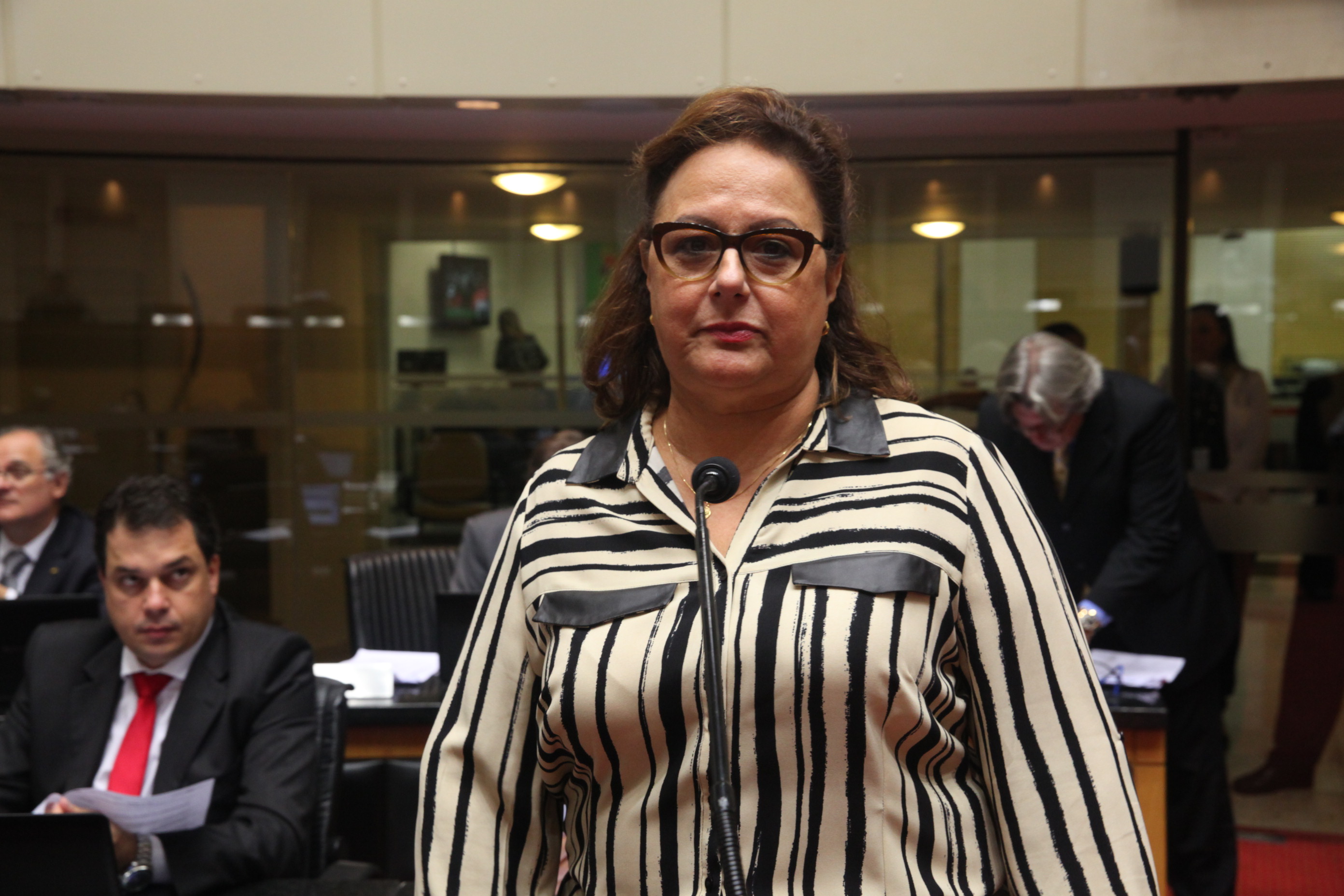 Deputada Dirce Heidercheidt (PMDB)  - Sessão Ordinária - Plenário Osni Régis. Foto: Eduardo Guedes de Oliveira / Agência AL