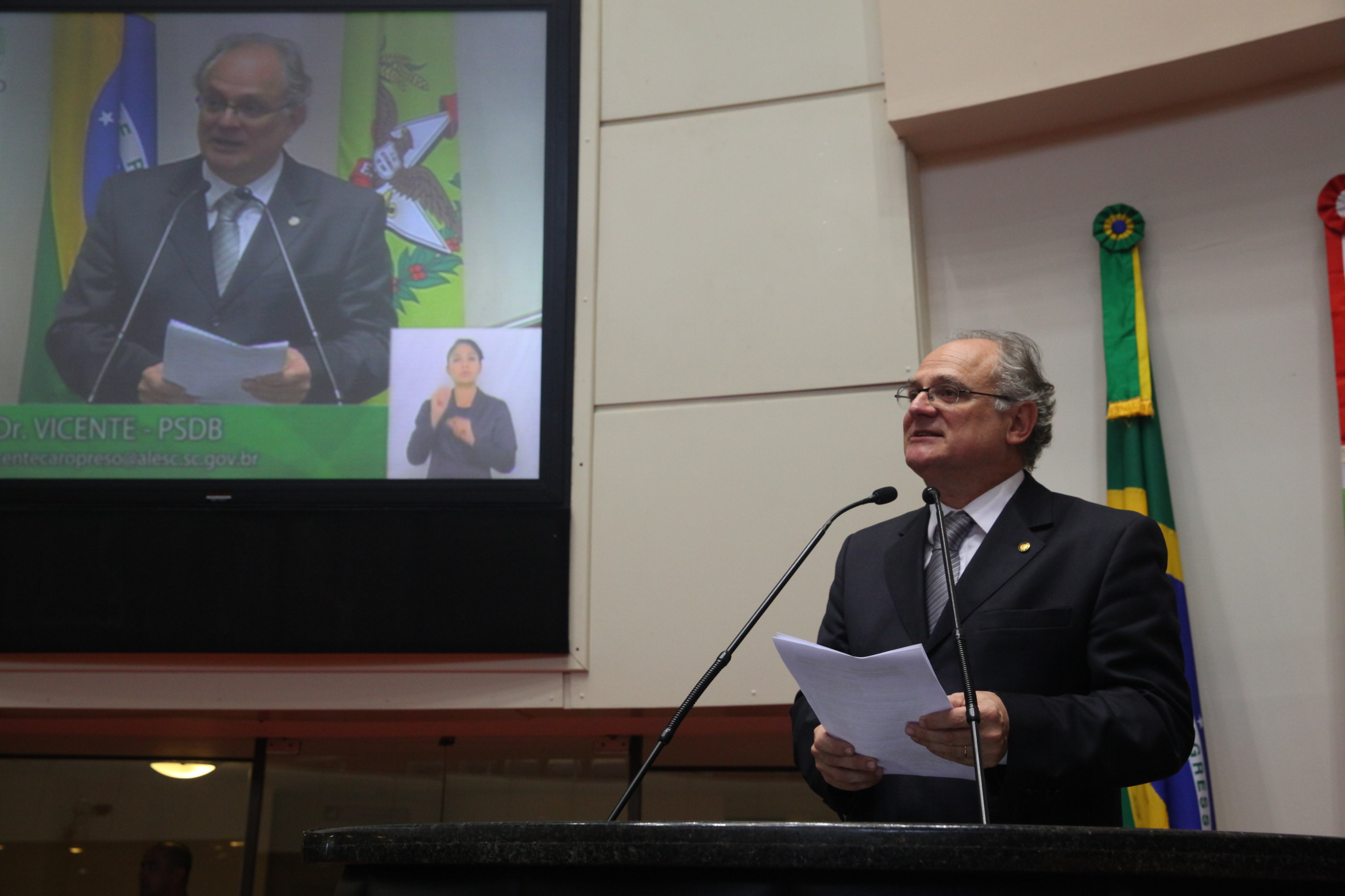 Deputado Vicente Caropreso (PSDB) - Sessão Ordinária - Plenário Osni Régis. Foto: Eduardo Guedes de Oliveira / Agência AL