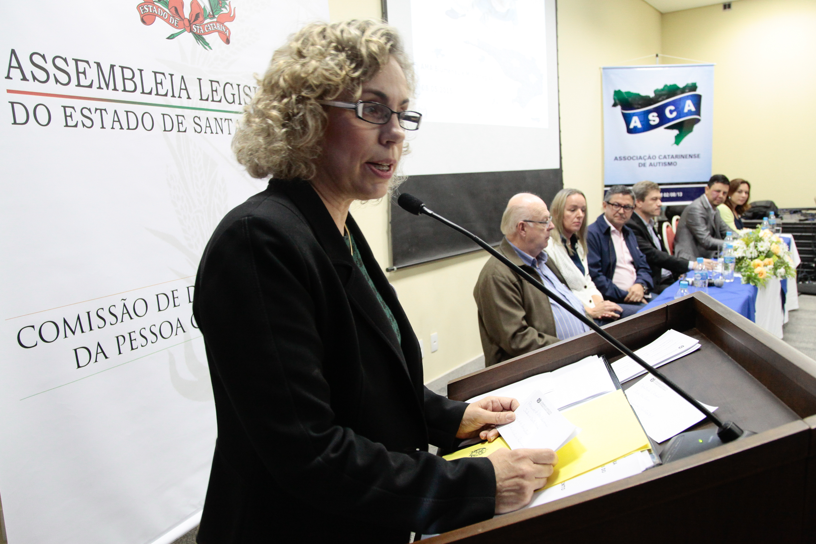 Seminário Descentralizado de Estudo e Conscientização sobre o Autismo - Blumenau.  Deputada Ana Paula Lima (PT). Foto:Miriam Zomer/Agência AL