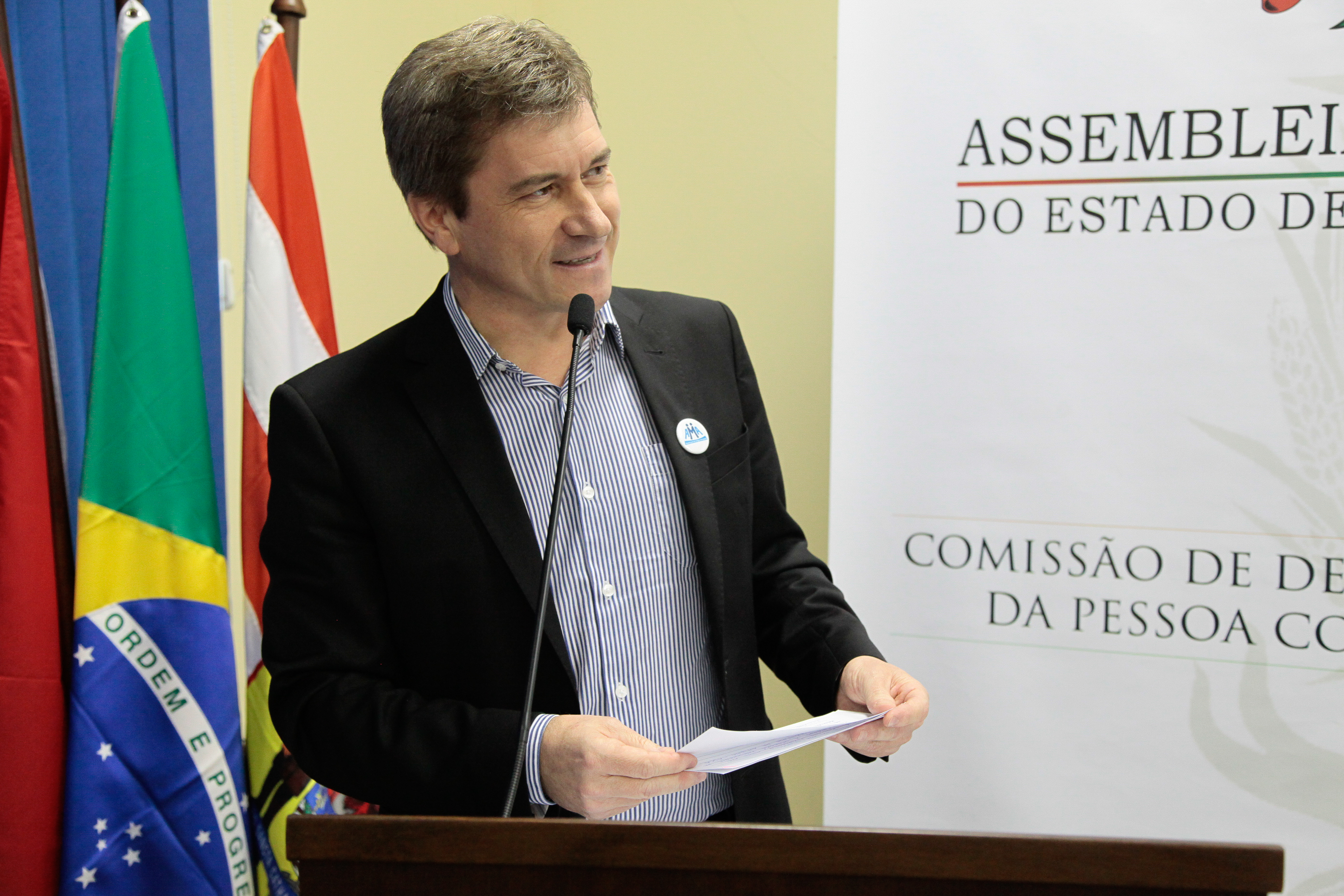 Seminário Descentralizado de Estudo e Conscientização sobre o Autismo - Blumenau. Deputado José Nei Ascari (PSD).  Foto:Miriam Zomer/Agência AL