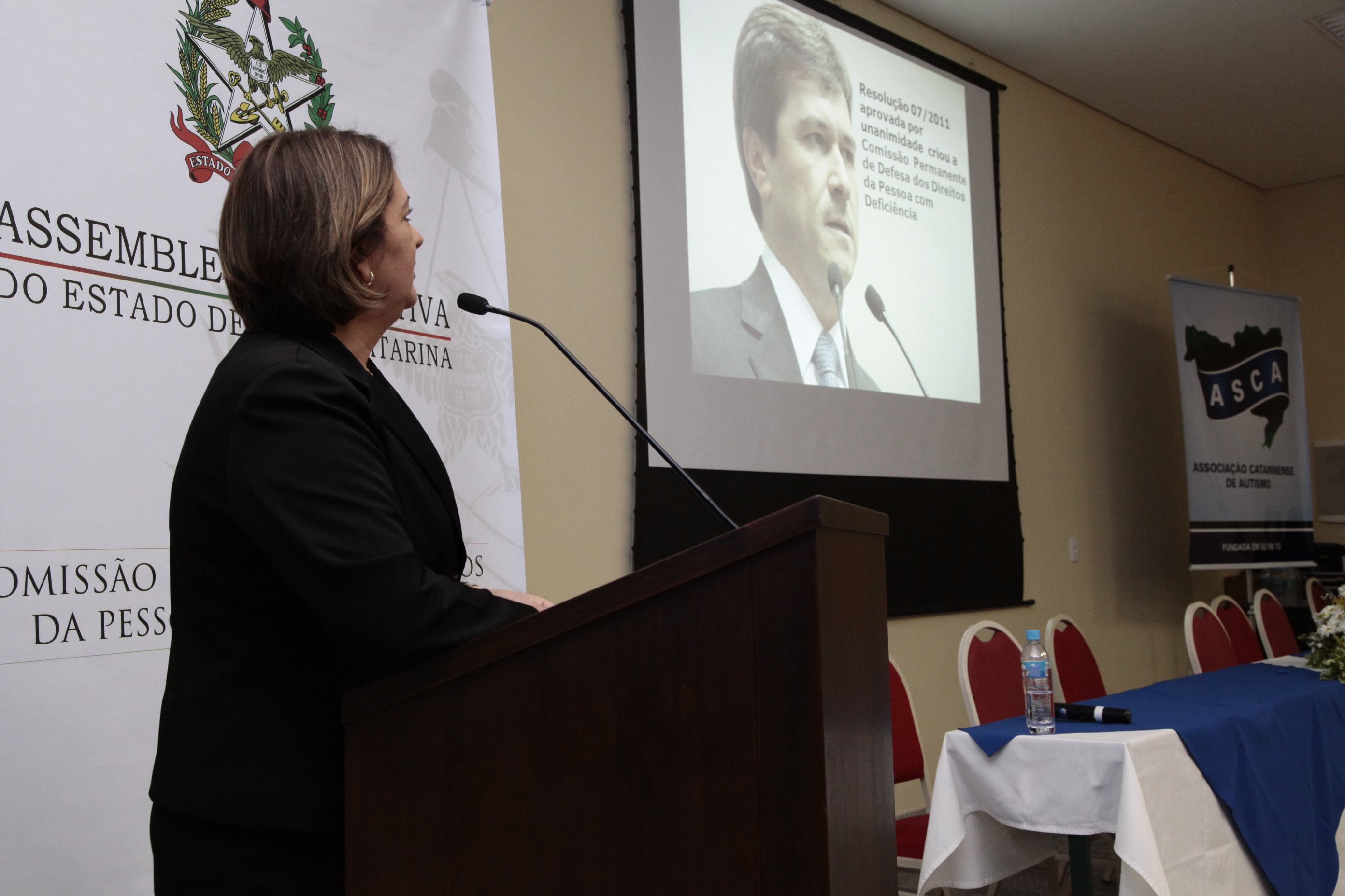 Seminário Descentralizado de Estudo e Conscientização sobre o Autismo - Blumenau. Janice  Steidel Krasniak.  Foto:Miriam Zomer/Agência AL