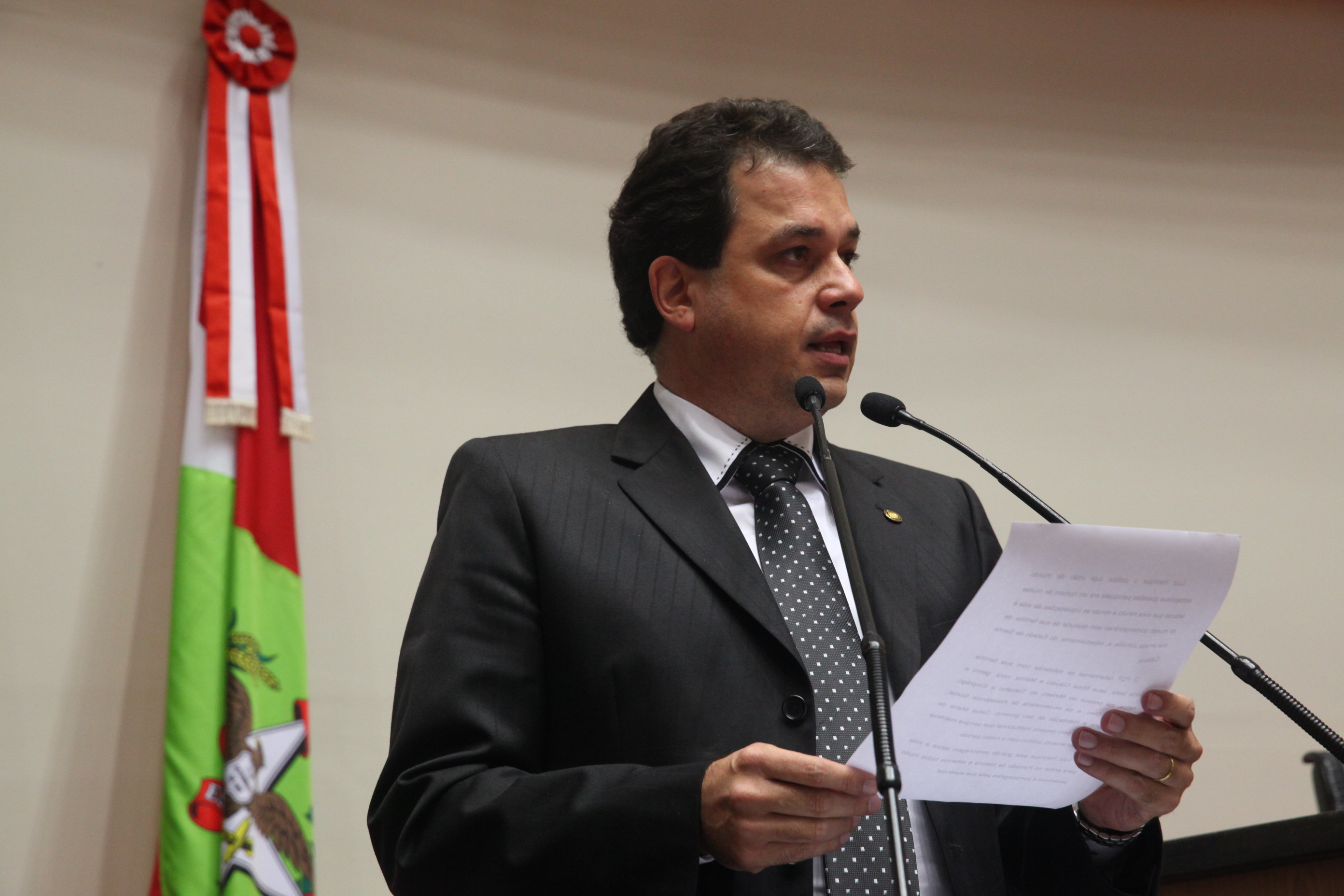 Deputado Rodrigo Minotto (PDT) - Sessão Ordinária - Plenário Osni Régis. Foto: Eduardo Guedes de Oliveira / Agência AL
