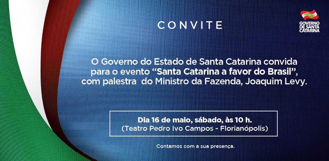 Ministro Joaquim Levy estará em Santa Catarina no sábado