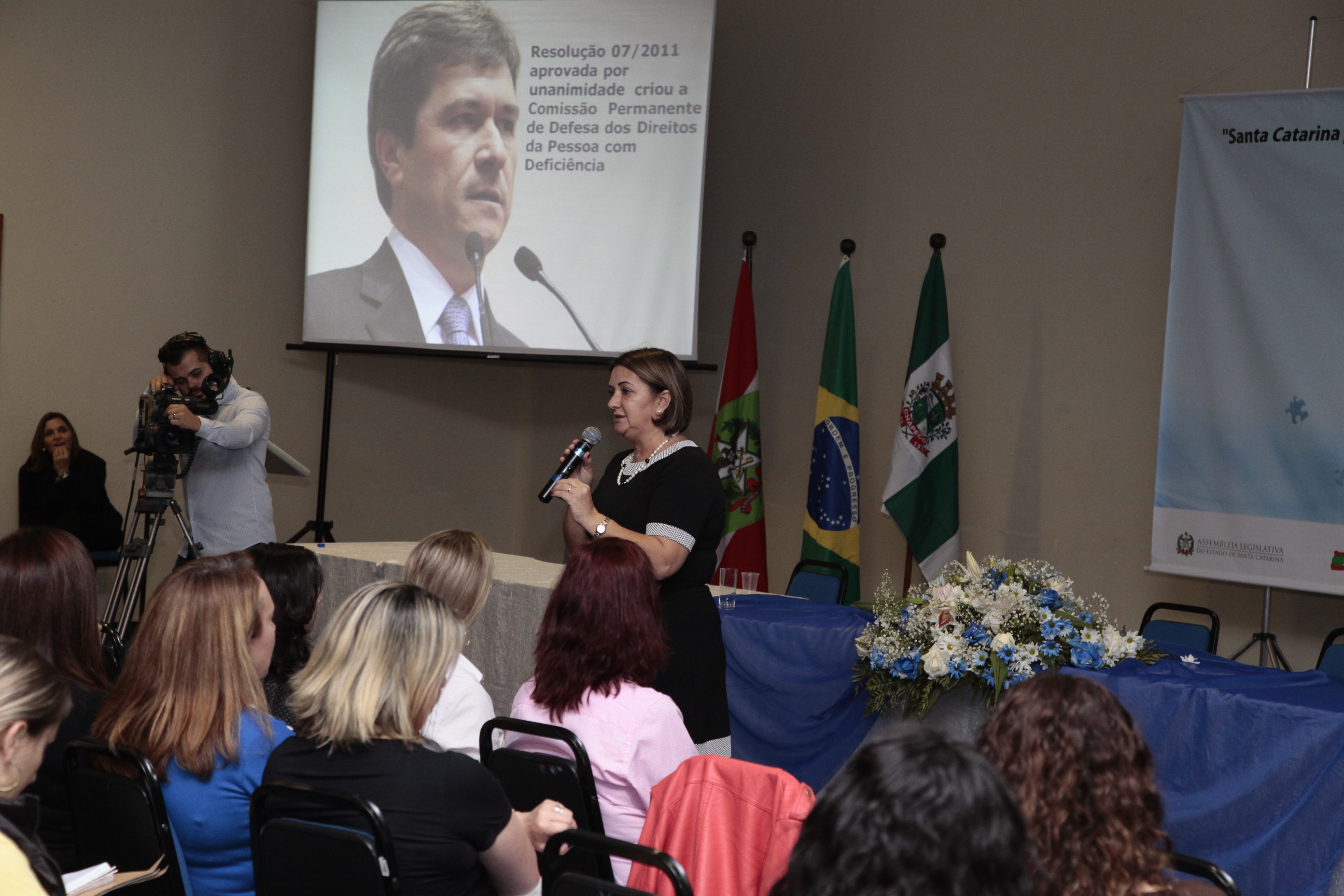 Seminário Descentralizado de Estudo e Conscientização sobre o Autismo - Janice Steidel Krasniak.   Chapecó.  Foto: Miriam Zomer/Agência AL