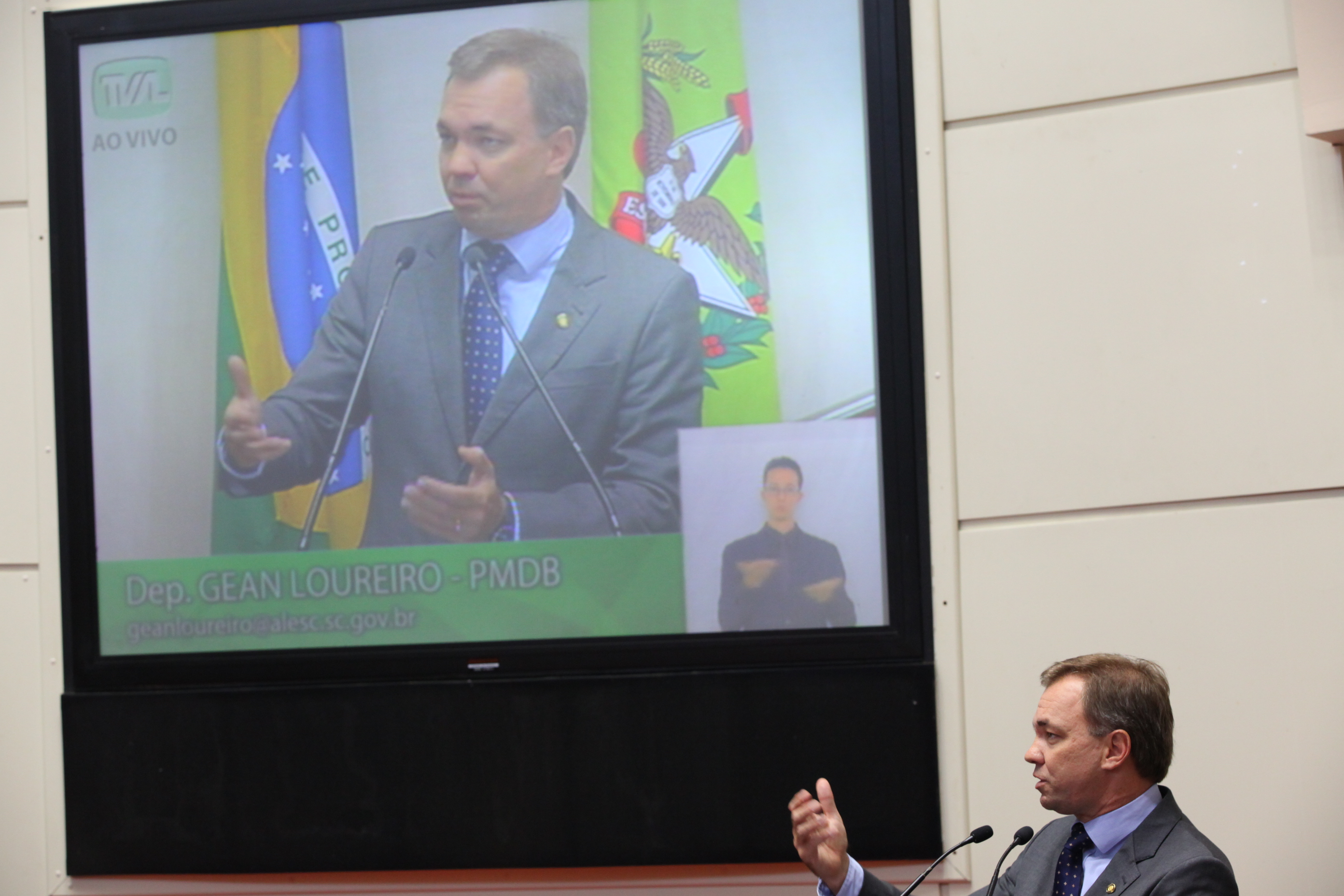 Deputado Gean Loureiro (PMDB) - Sessão Ordinária - Plenário Osni Régi. Foto: Eduardo Guedes de Oliveira / Agência AL