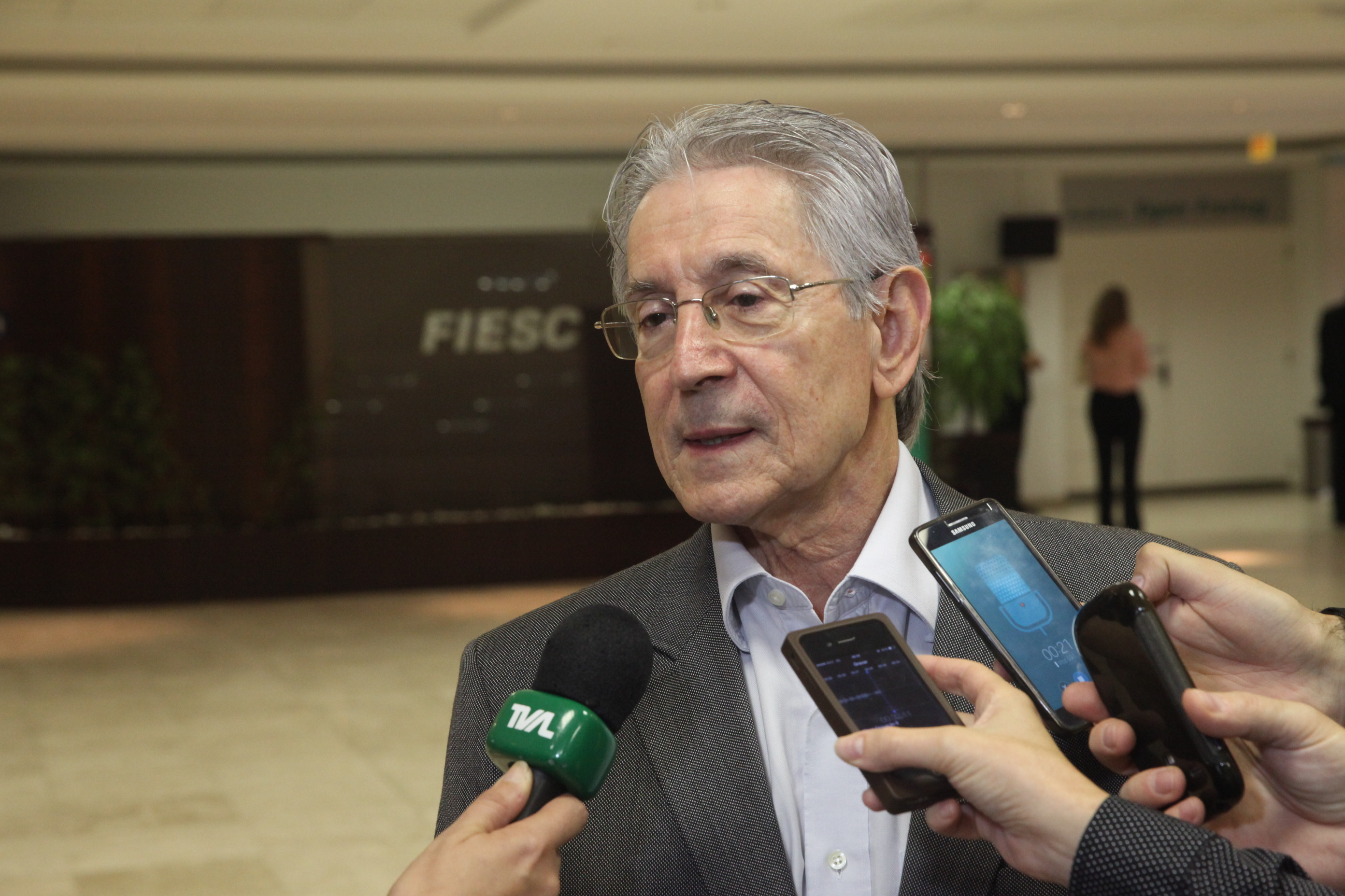 Glauco José Corte -  presidente da Fiesc. Fórum Parlamentar Catarinense. Foto: Fábio Queiroz / Agência AL