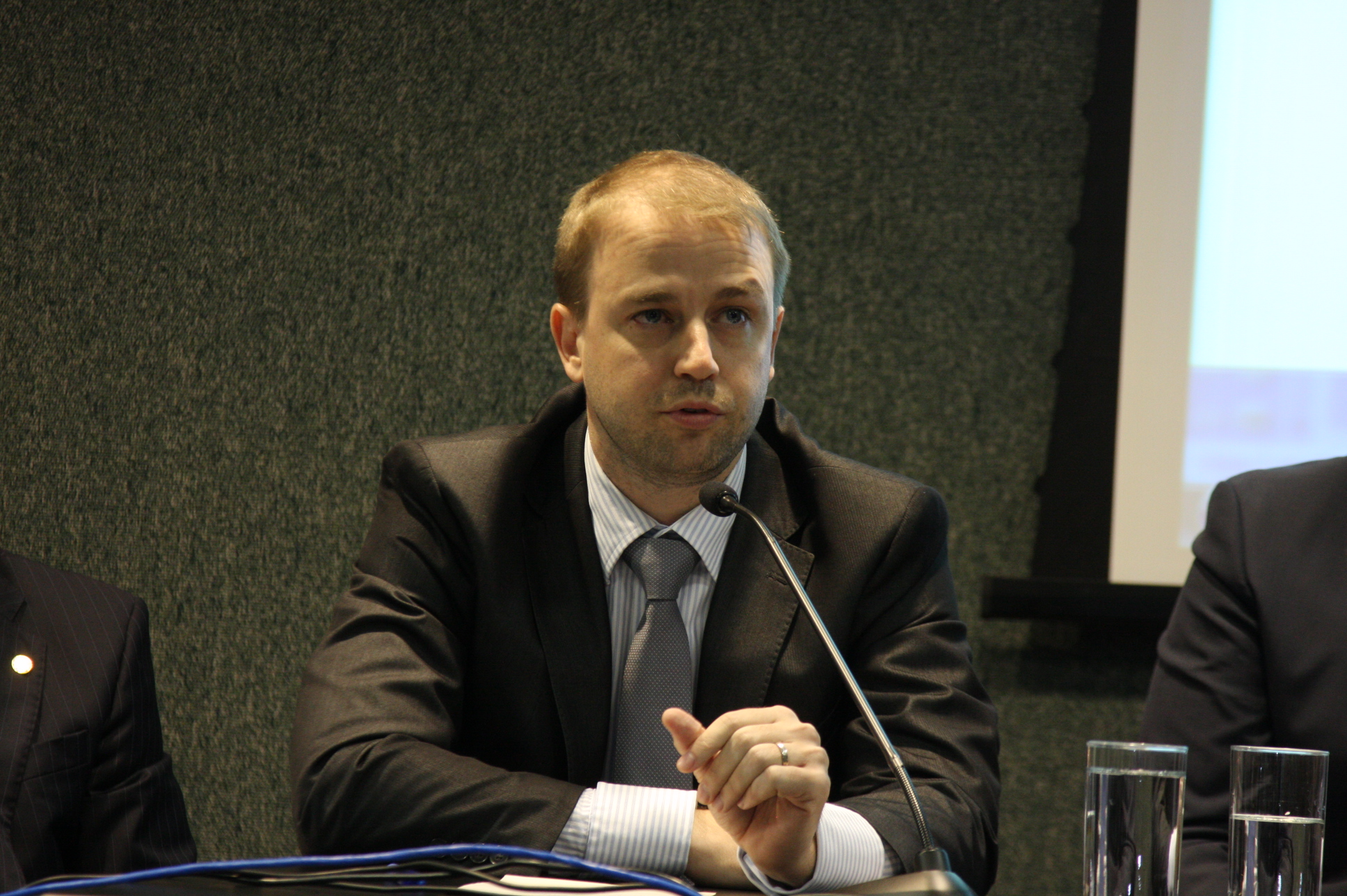 Audiência Pública sobre o gerenciamento costeiro de Jaguaruna. Daniel Ricken - Procurador do MPF. Comissão de Turismo e Meio Ambiente.  Foto: Yuri Santos | Agência AL