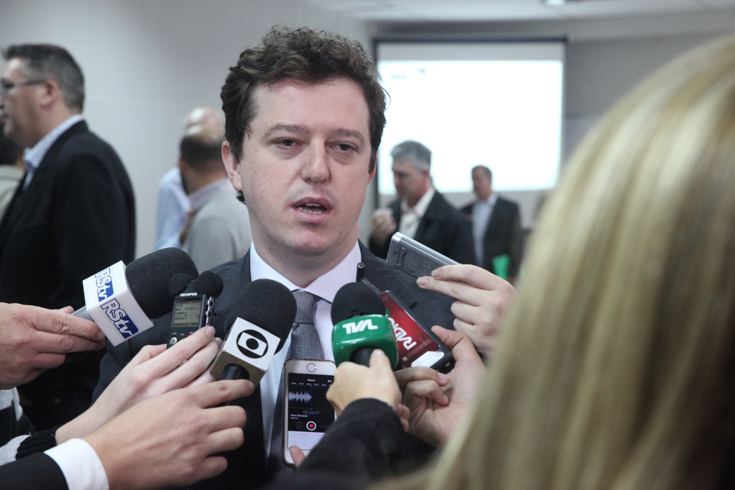Vissilar Preto - superintendente Dnit/SC. Reunião de apresentação do Estudo de Viabilidade da Duplicação da BR 470 elaborado pelos técnicos do Dnit. Foto: Fábio Queiroz / Agência AL