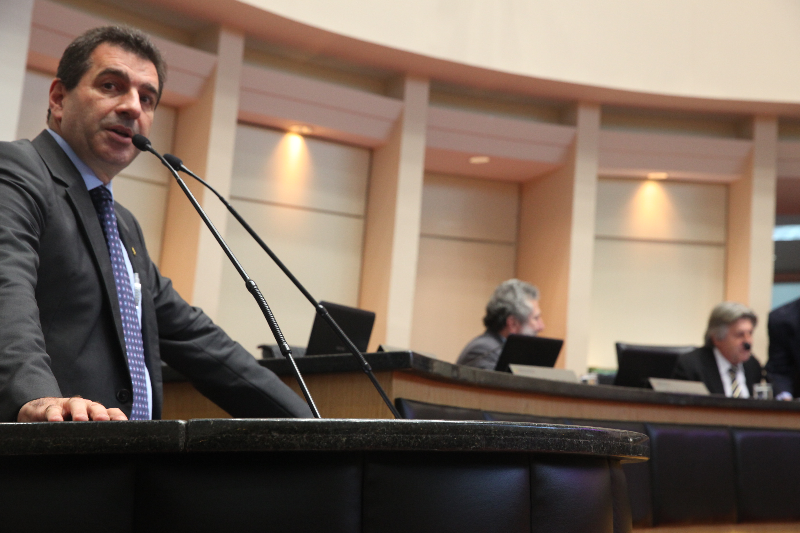 Plenário Osni Régis. Deputado Valdir Cobalchini (PMDB) -  Foto: Eduardo Guedes de Oliveira/Agência AL