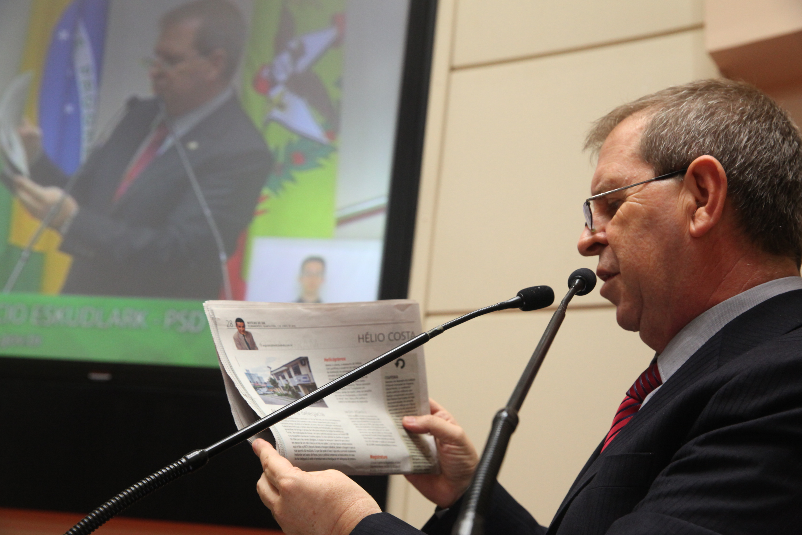 Plenário Osni Régis. Deputado Maurício Eskudlark (PSD)  -  Foto: Eduardo Guedes de Oliveira/Agência AL