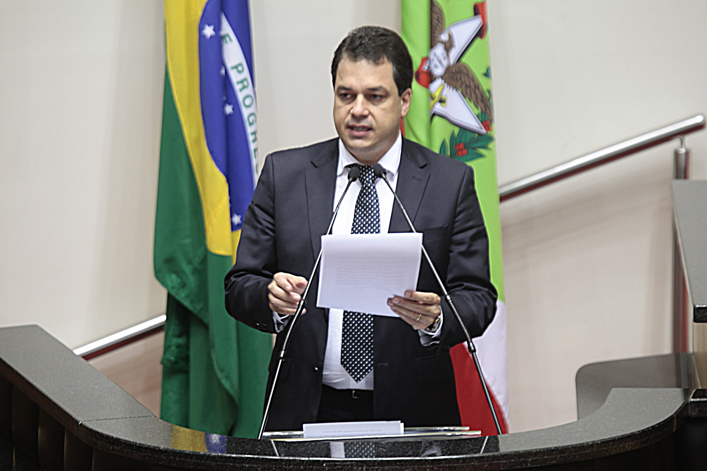 Sessão Ordinária - Deputado Rodrigo Minotto (PDT) -  Plenário Osni Régis. Foto: Humberto Gesser/Agência AL