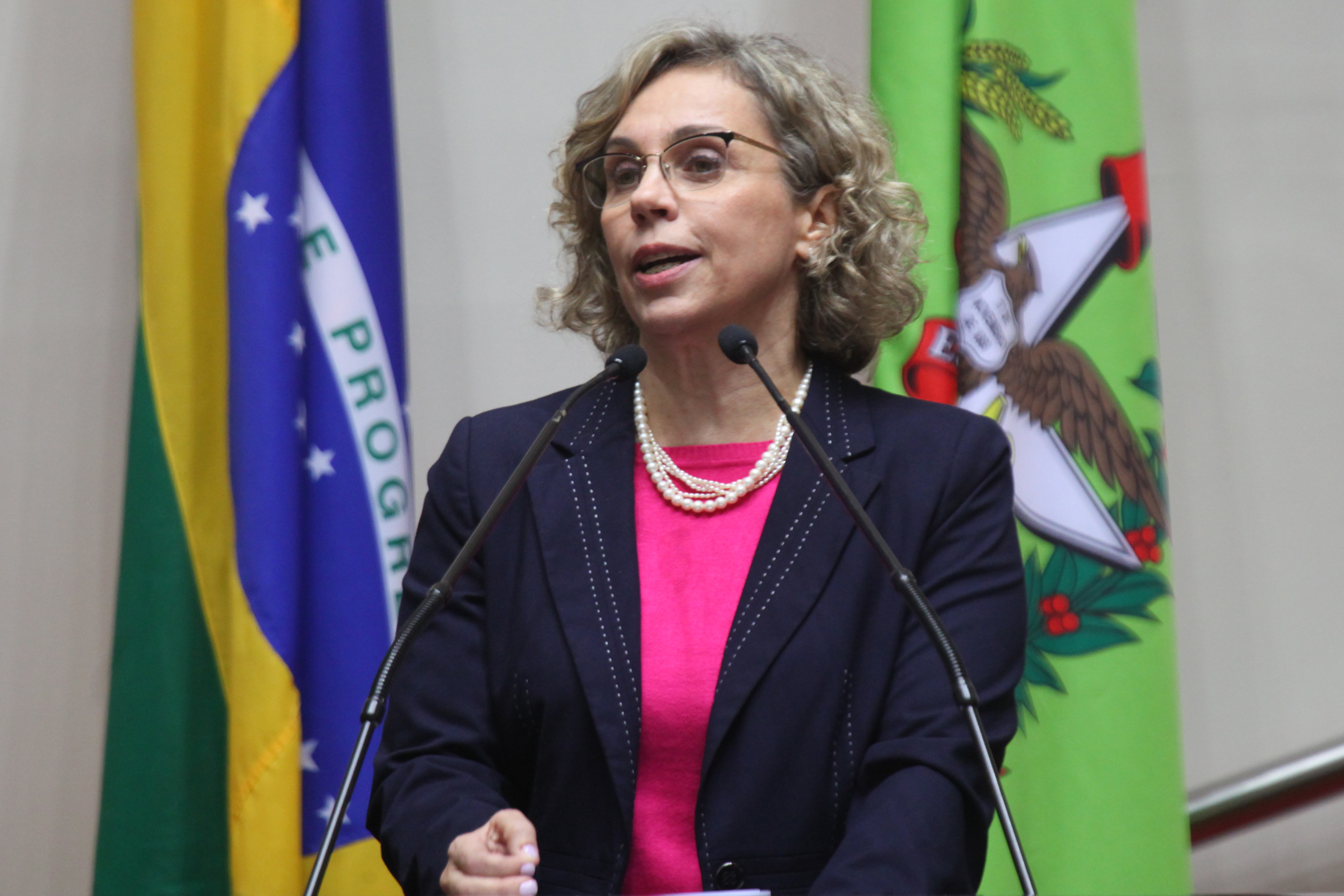 Sessão Ordinária - Plenário Osni Régis. Deputada Ana Paula Lima (PT)  - Foto: Eduardo Guedes de Oliveira/Agência AL