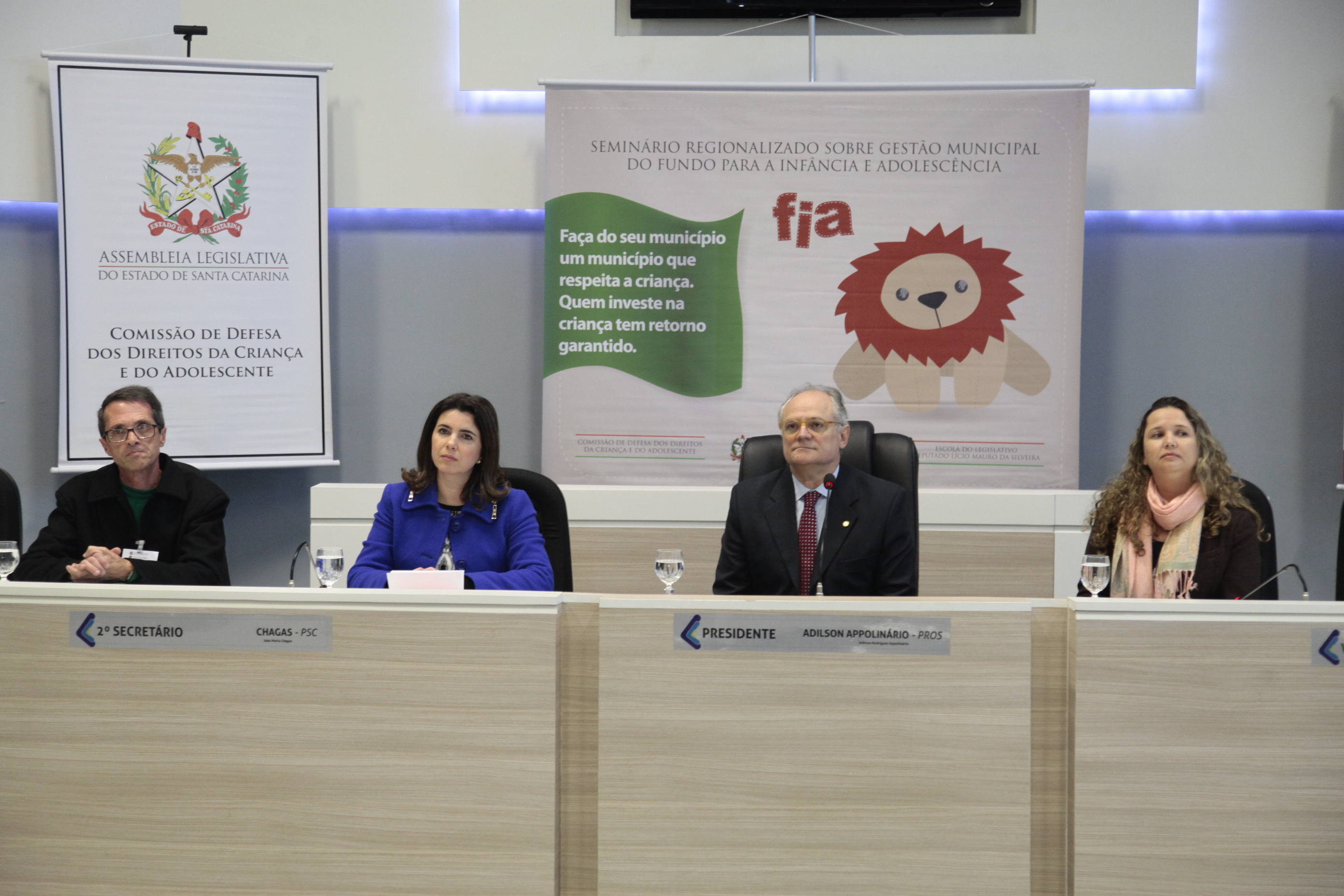 Seminário Regionalizado sobre Gestão Municipal do Fundo para a Infância e Adolescência - FIA. Lages. Foto: Miriam Zomer/Agência AL