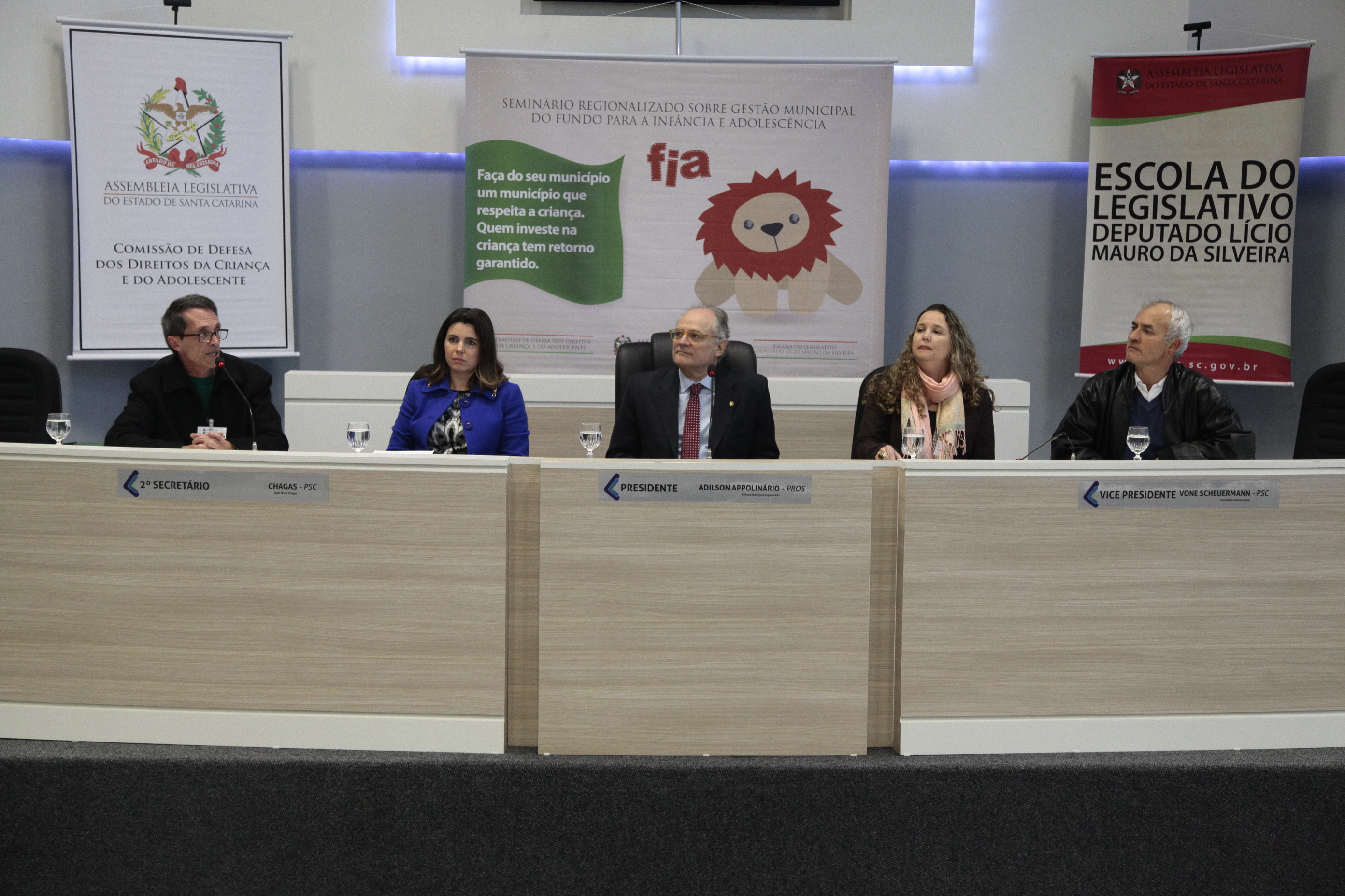 Seminário Regionalizado sobre Gestão Municipal do Fundo para a Infância e Adolescência - FIA. Lages. Foto: Miriam Zomer/Agência AL
