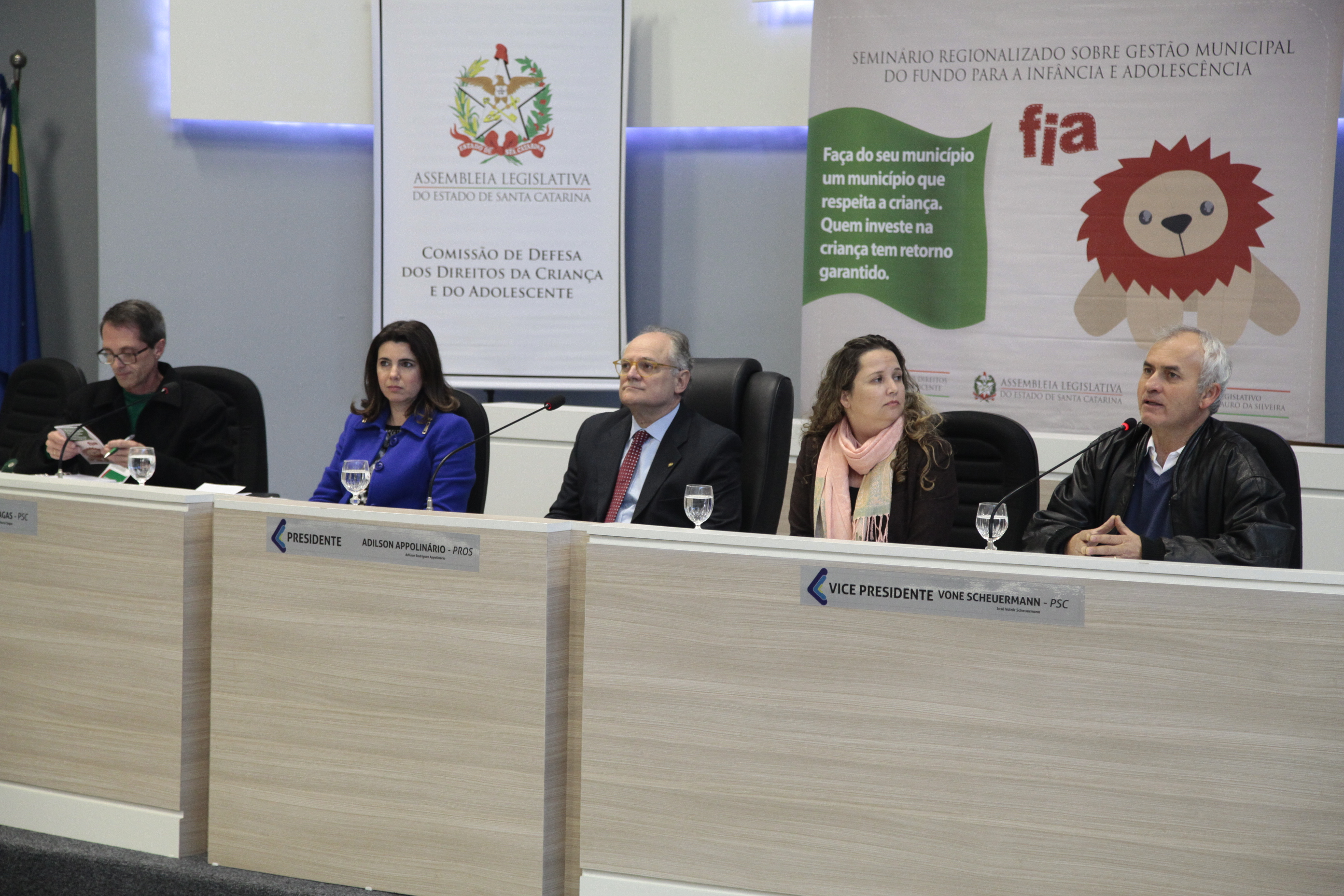 Seminário Regionalizado sobre Gestão Municipal do Fundo para a Infância e Adolescência - FIA. Lages. Foto: Miriam Zomer/Agência AL