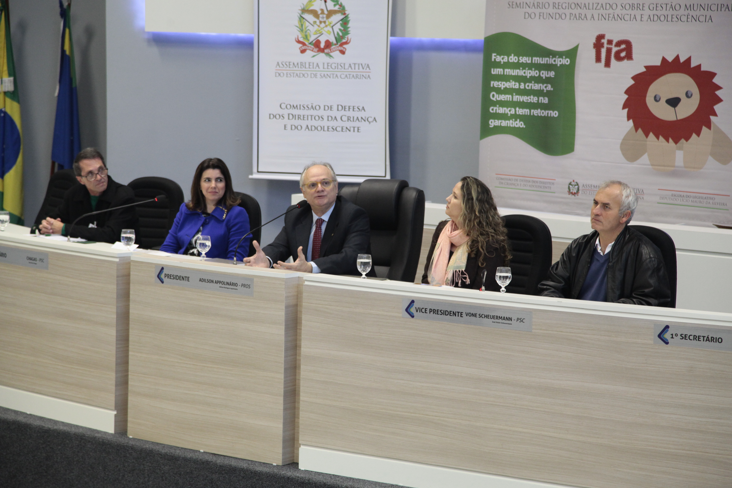 Seminário Regionalizado sobre Gestão Municipal do Fundo para a Infância e Adolescência - FIA. Lages. Foto: Miriam Zomer/Agência AL