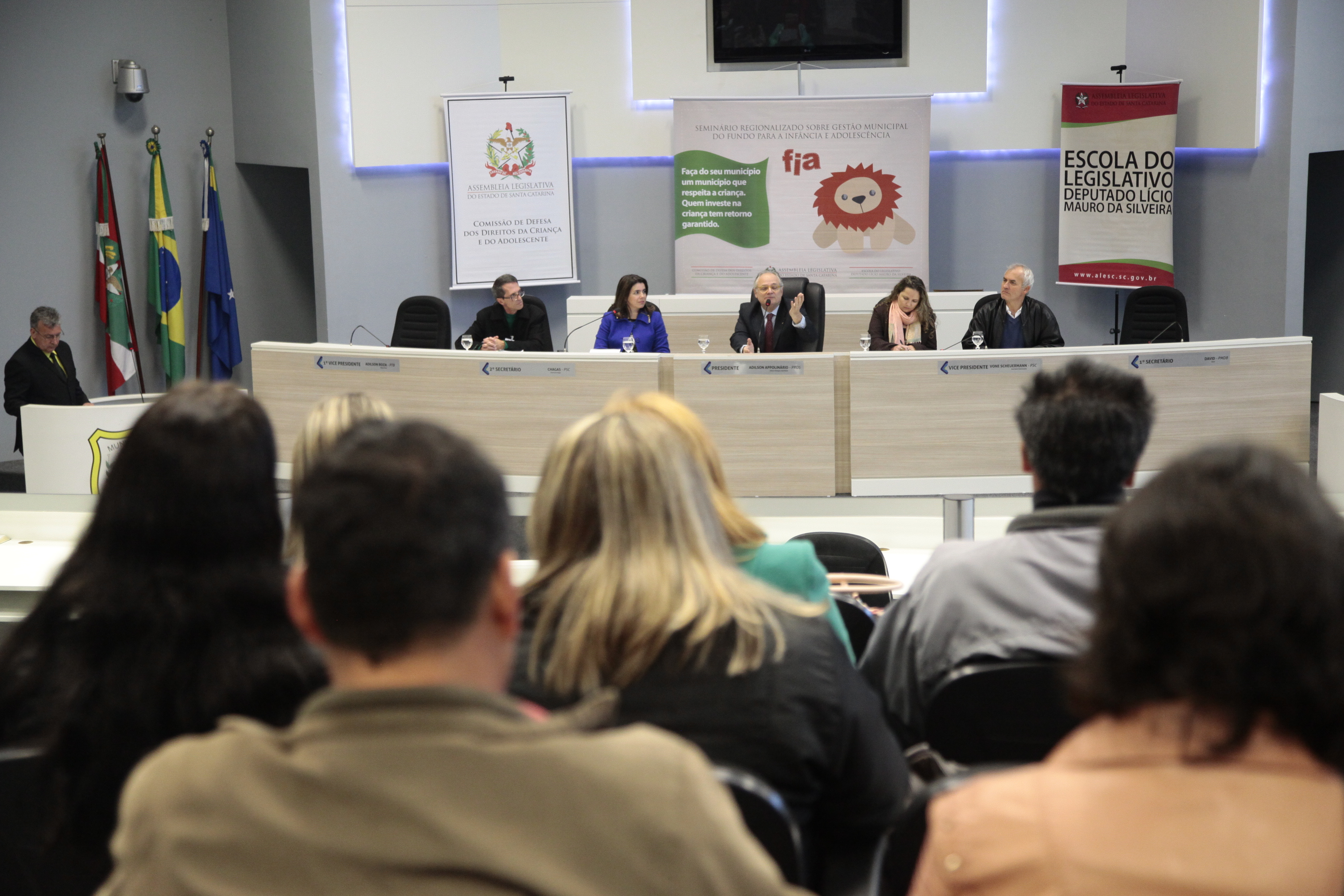 Seminário Regionalizado sobre Gestão Municipal do Fundo para a Infância e Adolescência - FIA. Lages. Foto: Miriam Zomer/Agência AL