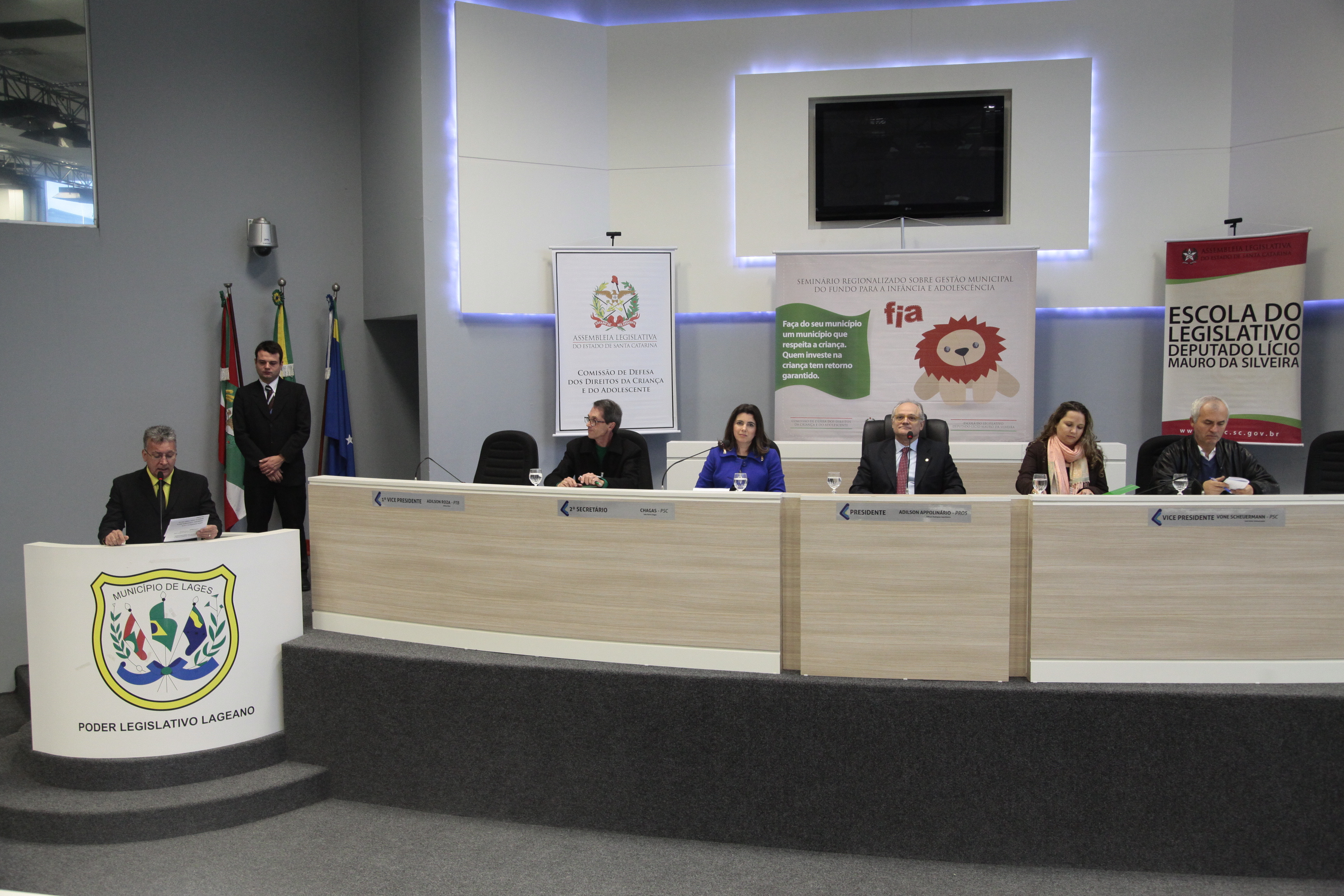 Seminário Regionalizado sobre Gestão Municipal do Fundo para a Infância e Adolescência - FIA. Lages. Foto: Miriam Zomer/Agência AL