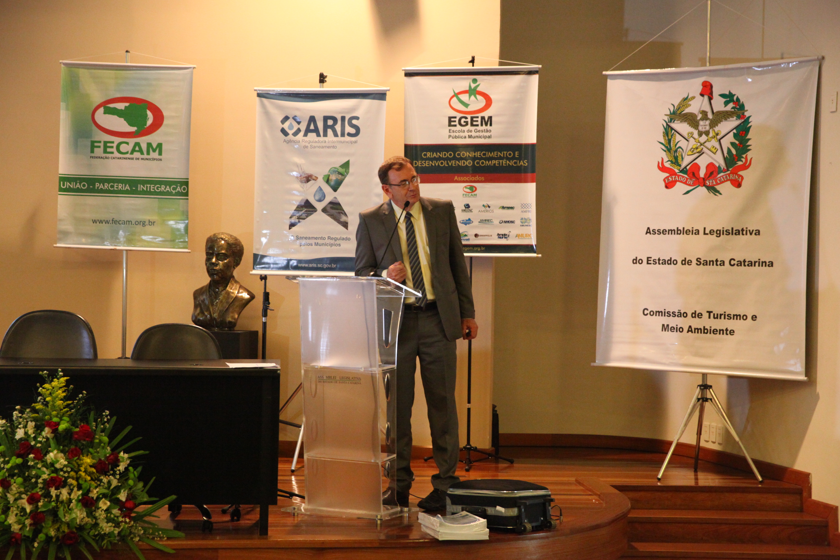 Seminario Saneamento Ambiental Palestrante Francisco Carlos de Castro Lahos Foto Eduardo Guedes de Oliveira / Agência AL