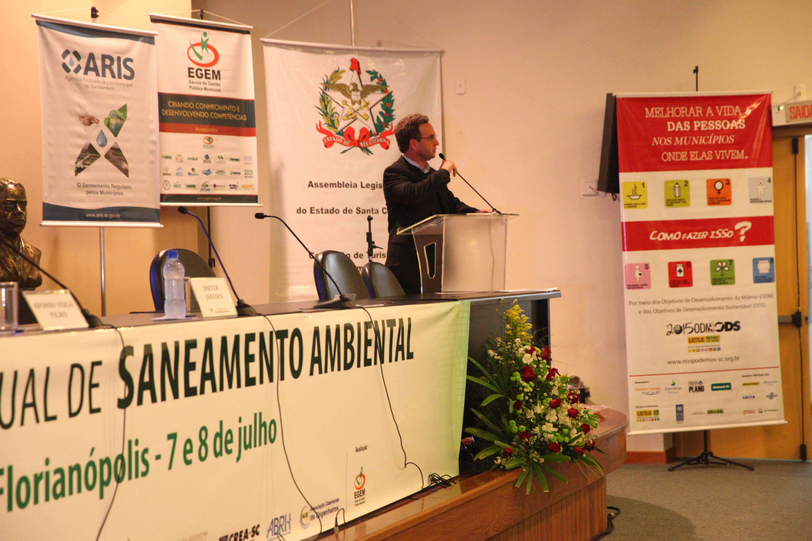 Seminario Saneamento Ambiental Palestrante Dieter Janssen Foto Eduardo Guedes de Oliveira / Agência AL