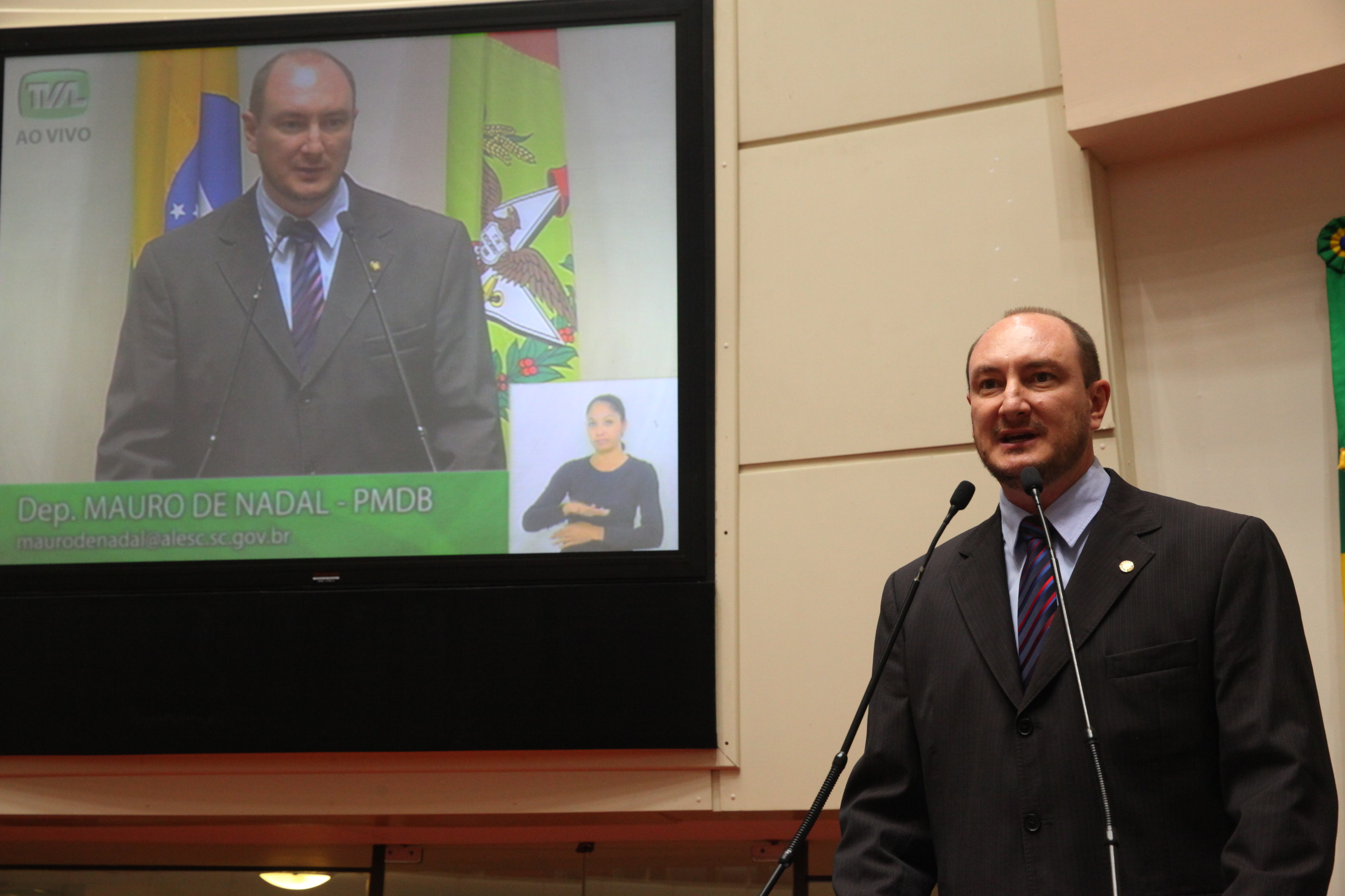 Sessão Ordinária - Plenário Osni Régis. Deputado Mauro de Nadal (PMDB)  Foto: Eduardo Guedes de Oliveira / Agência AL