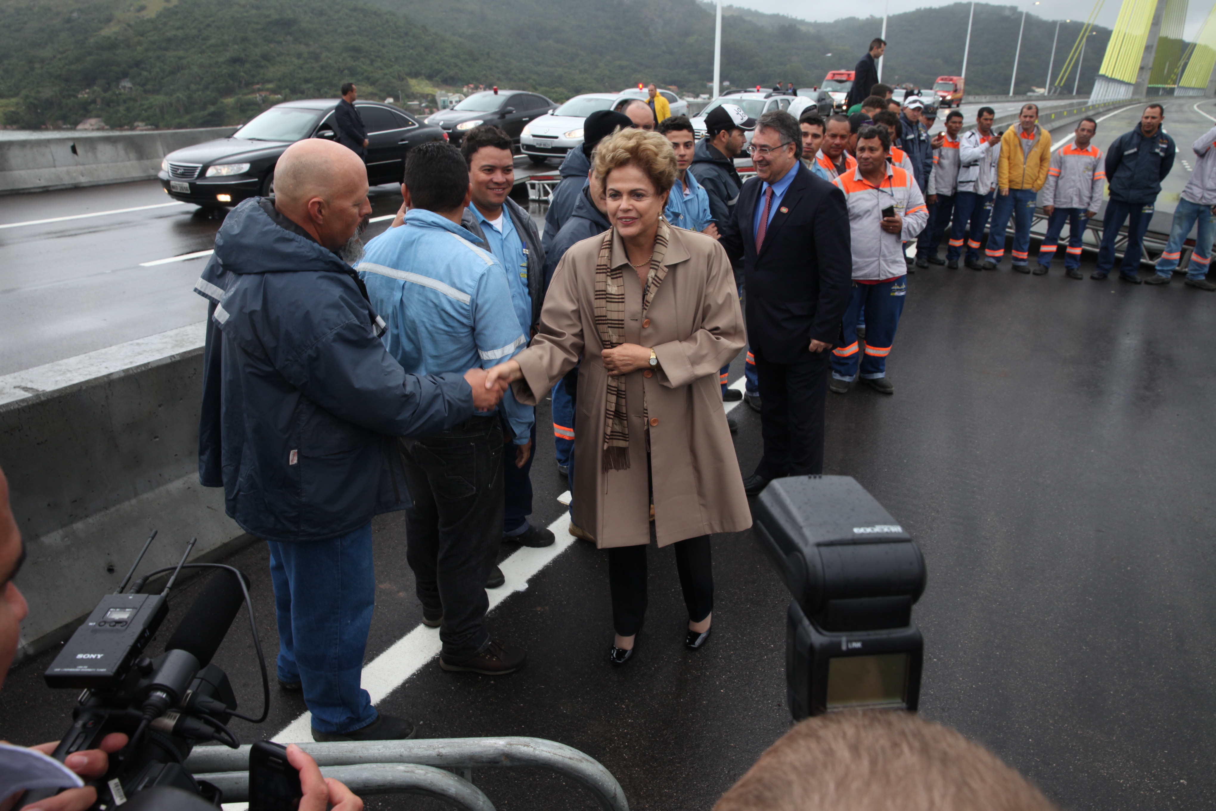 Inauguração da Ponte Anita Garibaldi em Laguna. Foto: Fábio Queiroz / Agência AL