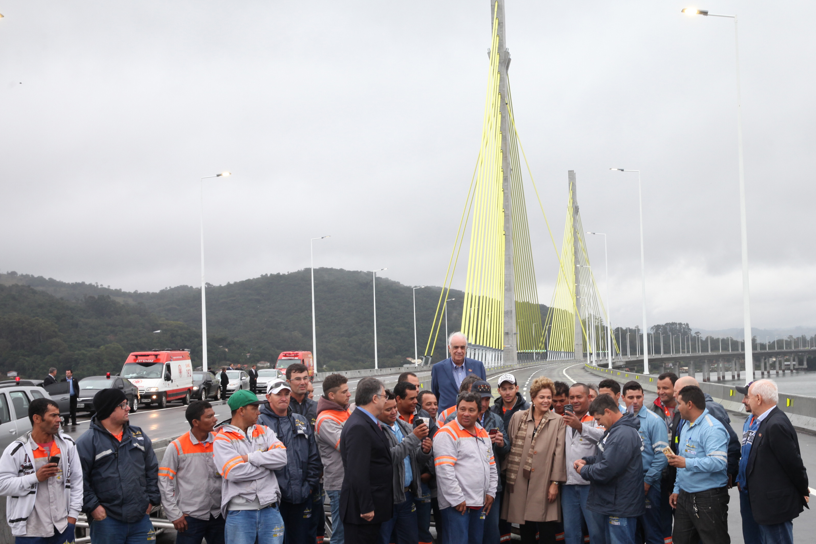 Inauguração da Ponte Anita Garibaldi em Laguna. Foto: Fábio Queiroz / Agência AL