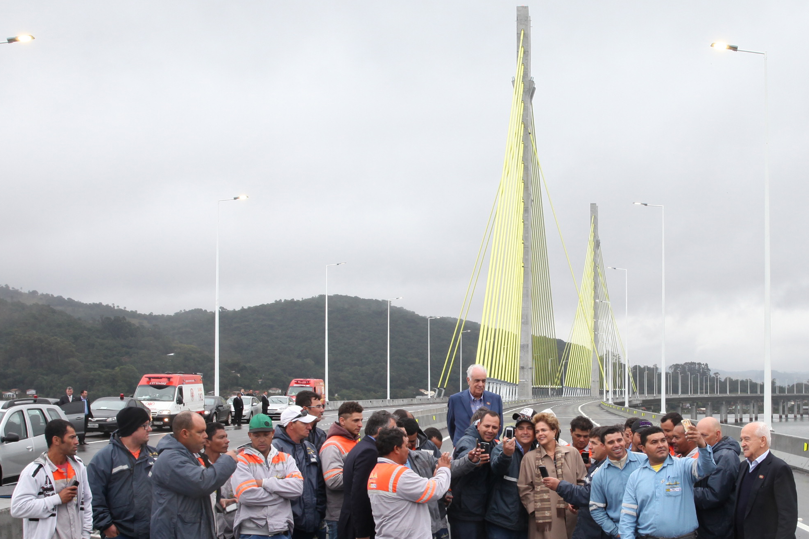 Inauguração da Ponte Anita Garibaldi em Laguna. Foto: Fábio Queiroz / Agência AL