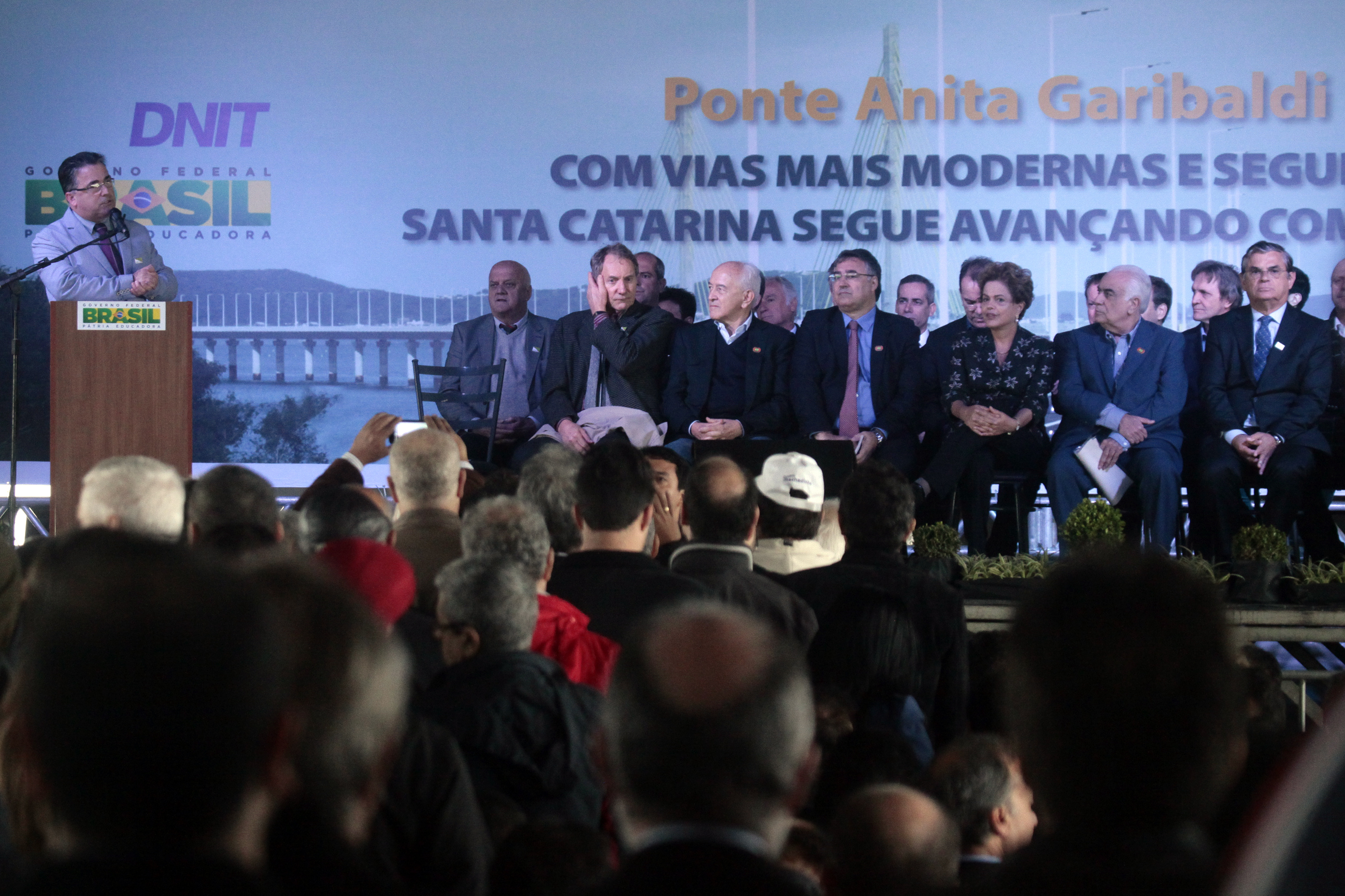 Inauguração da Ponte Anita Garibaldi em Laguna. Foto: Fábio Queiroz / Agência AL