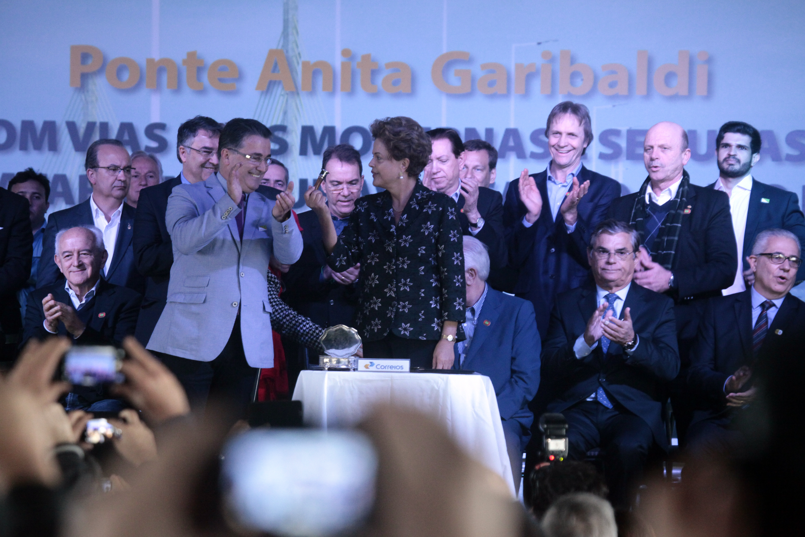 Inauguração da Ponte Anita Garibaldi em Laguna. Foto: Fábio Queiroz / Agência AL