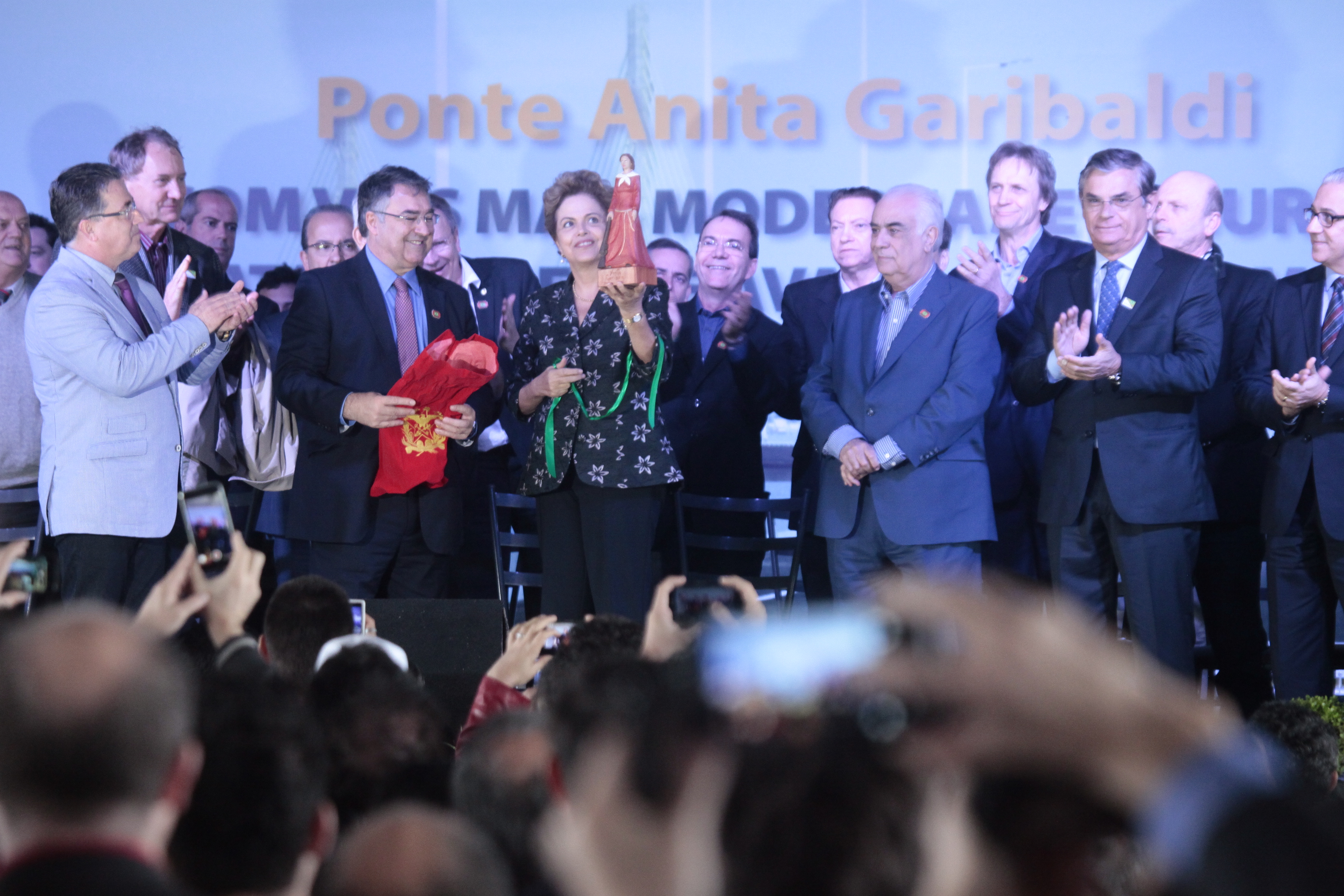 Inauguração da Ponte Anita Garibaldi em Laguna. Foto: Fábio Queiroz / Agência AL